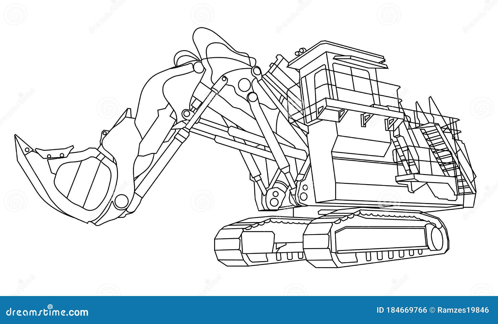 Cat Excavator Coloring Pages : Fairy tales, animated films, flowers