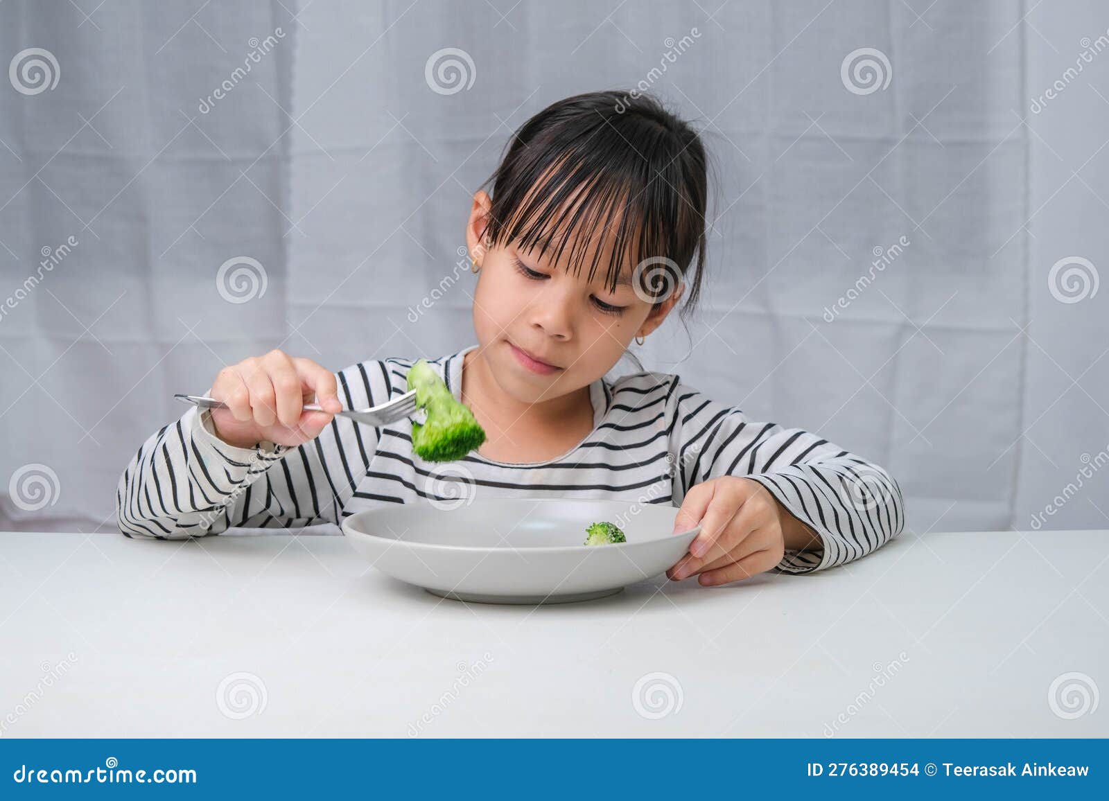 Children Love To Eat Vegetables. Stock Photo - Image of cute, care