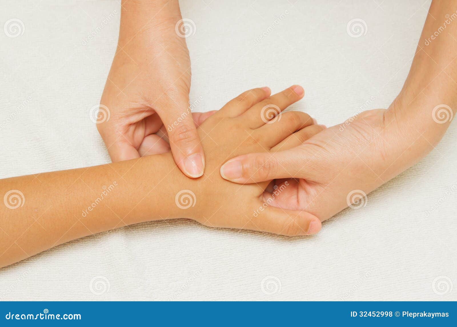 Children Massage With Mother Hand Royalty Free Stock Photos Image