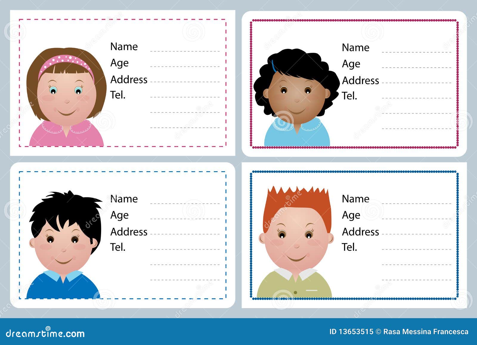 Card Name School Stock Illustrations – 23,23 Card Name School With Id Card Template For Kids