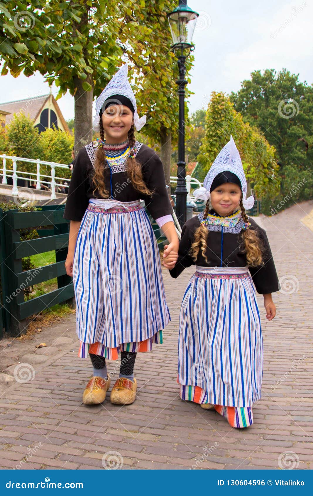 Children in National Vintage Dutch Costumes. Stock Photo - Image of ...