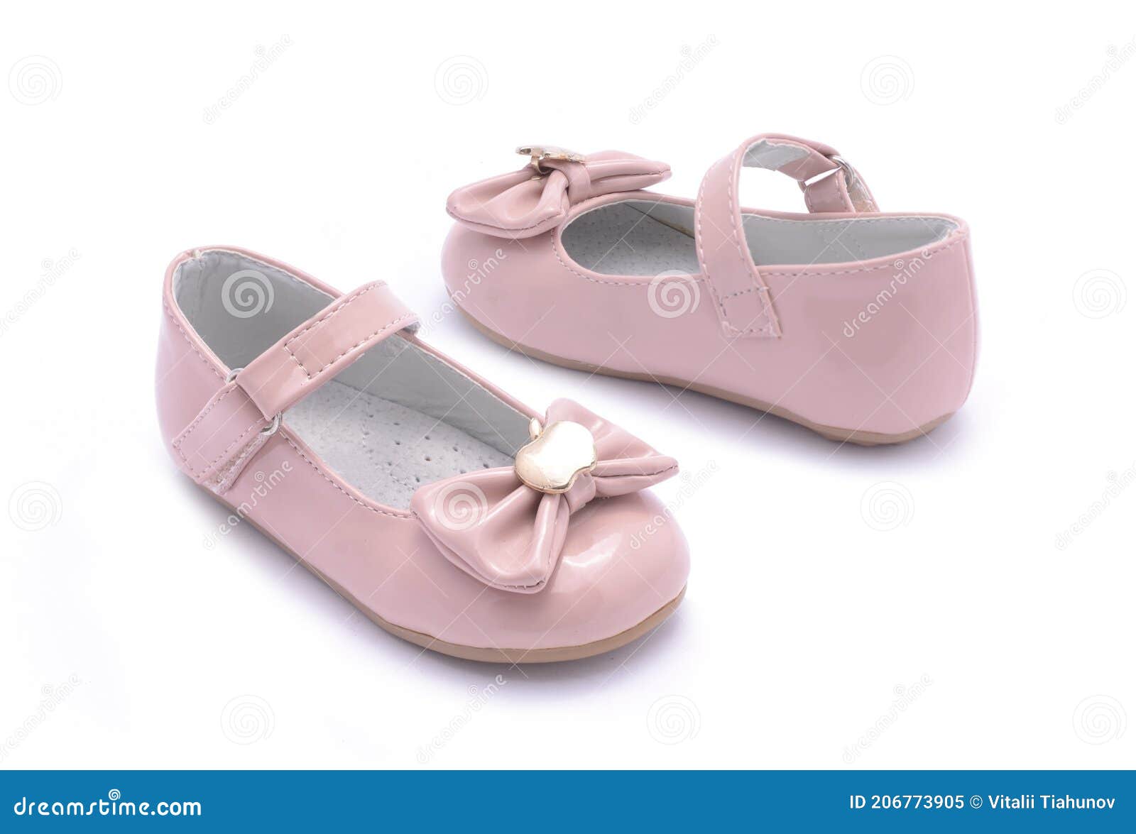 Children Pink Shoes Isolated on White Stock Image - Image of color ...