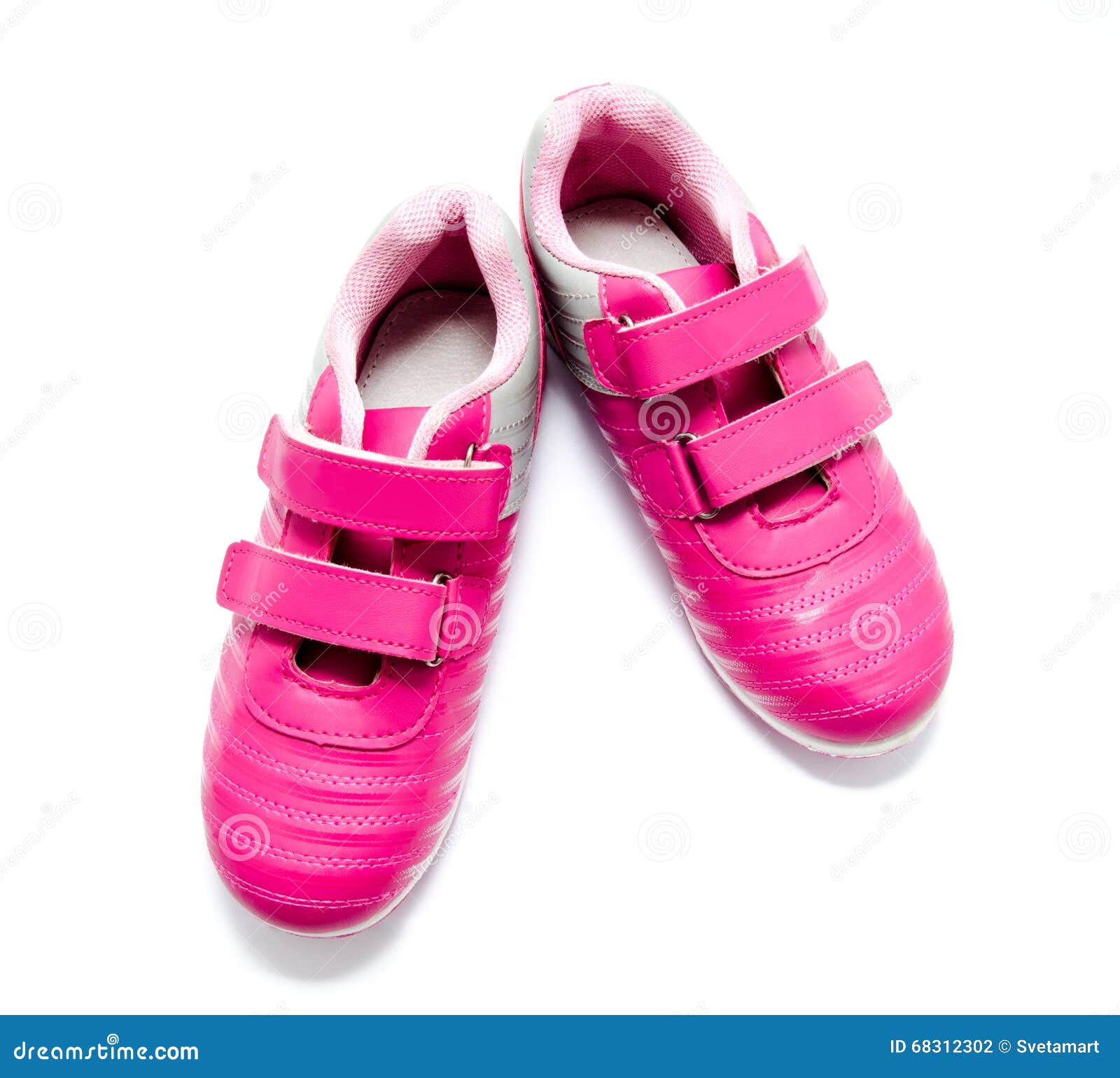 Children Pink Sport Shoes Isolated Stock Photo - Image of wear, running ...