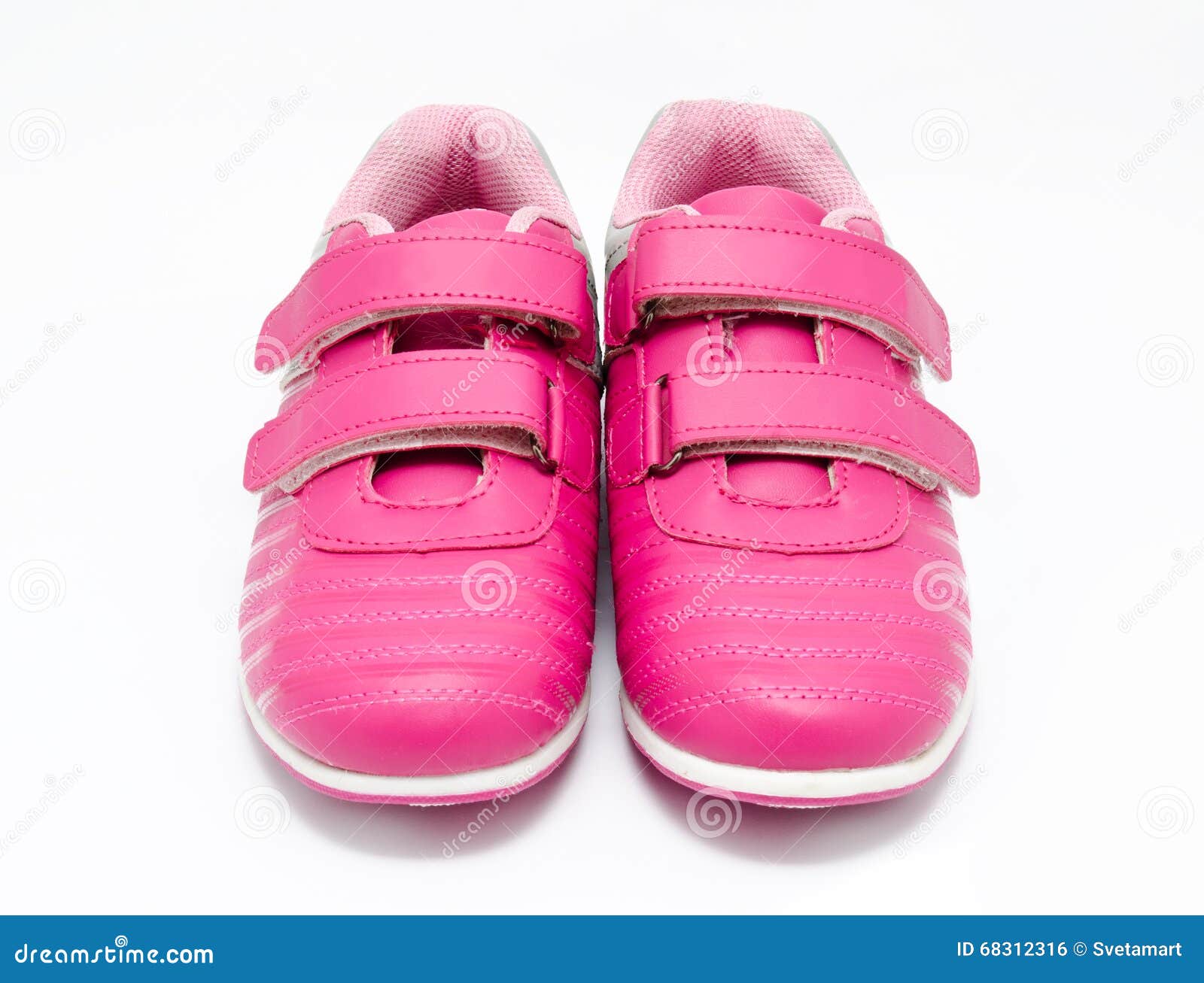 Children Pink Sport Shoes Isolated Stock Photo - Image of wear, teen ...