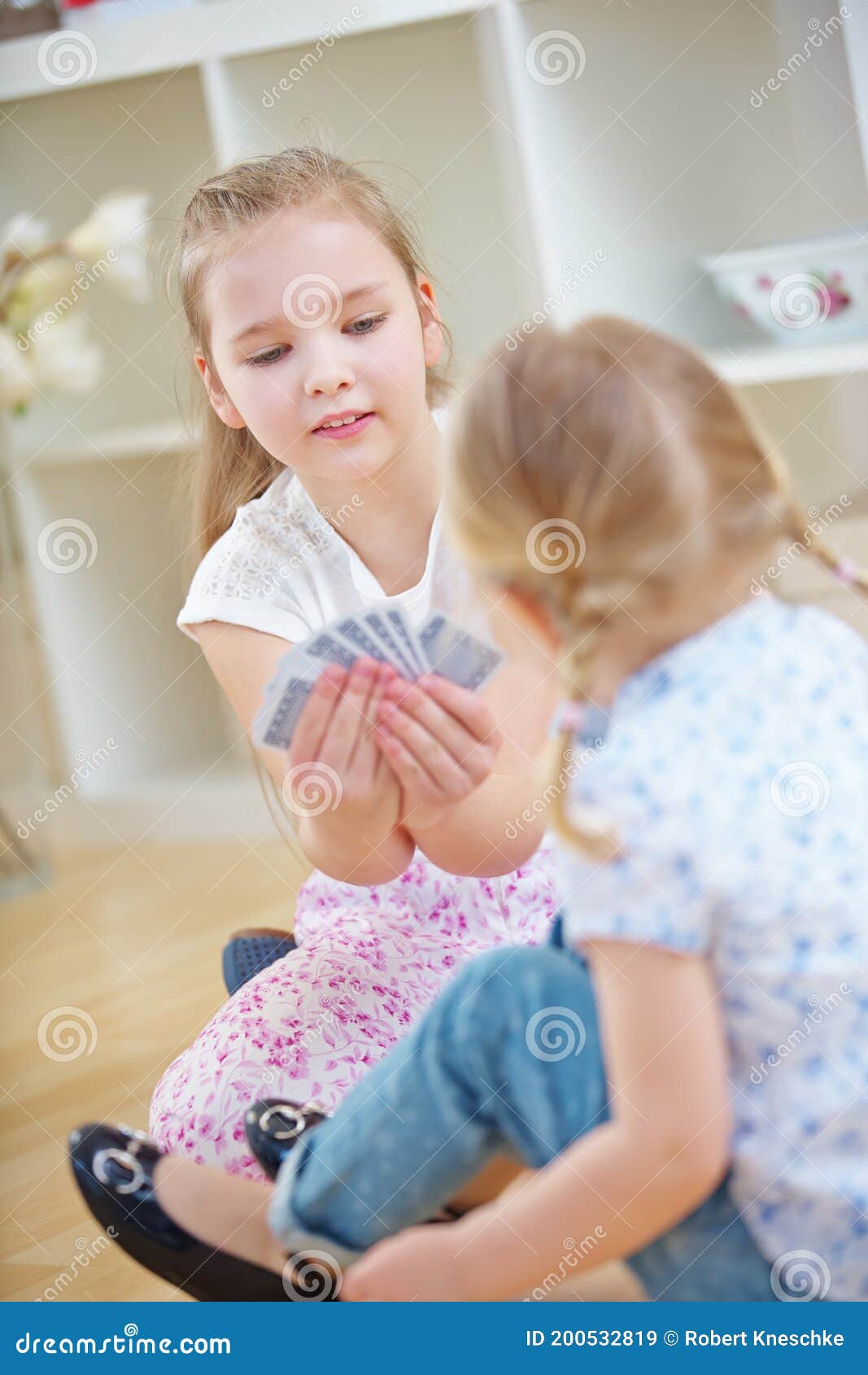Children Play Cards with Card Game Stock Image Image of friendship