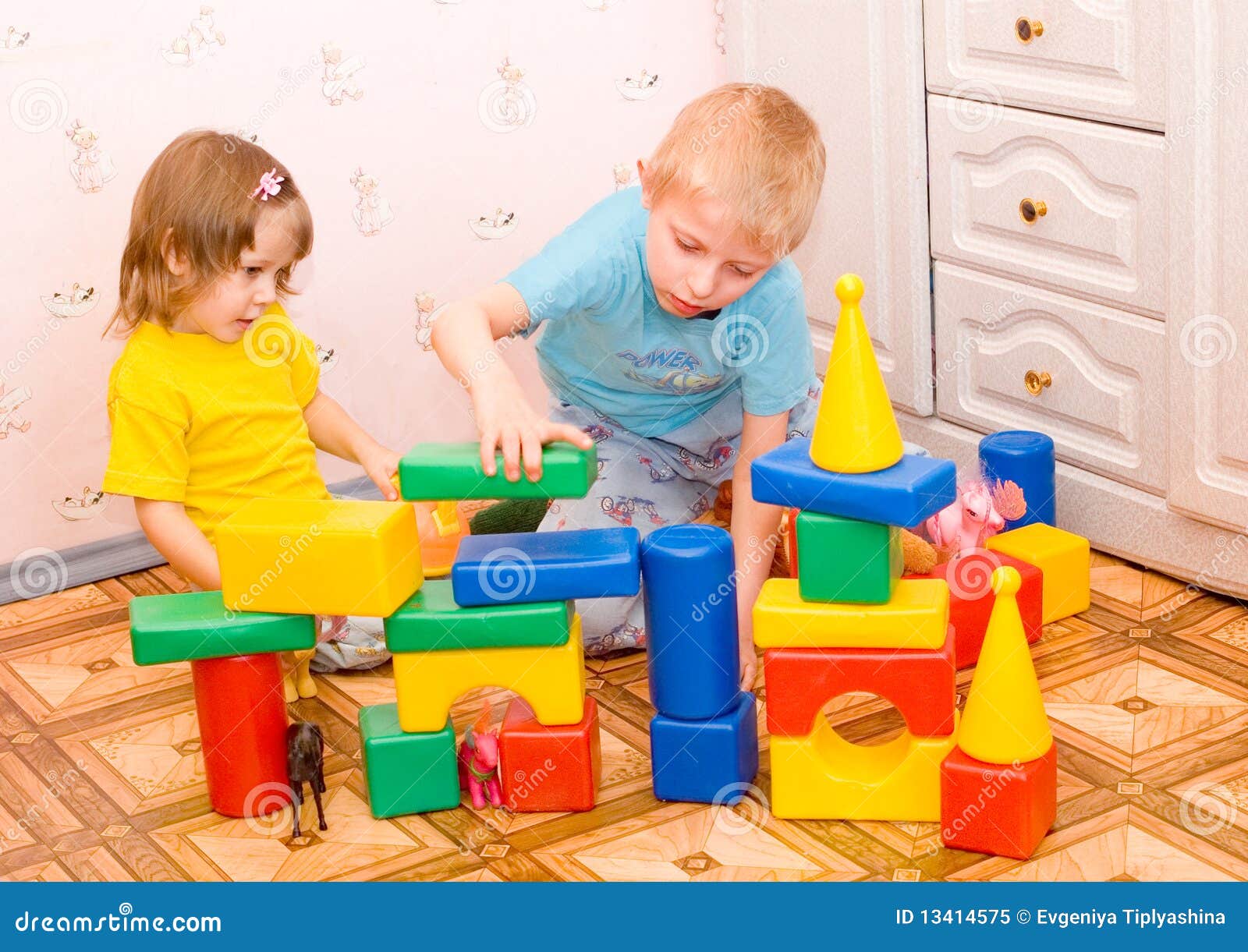 Children play with toys stock image. Image of game, joint 13414575