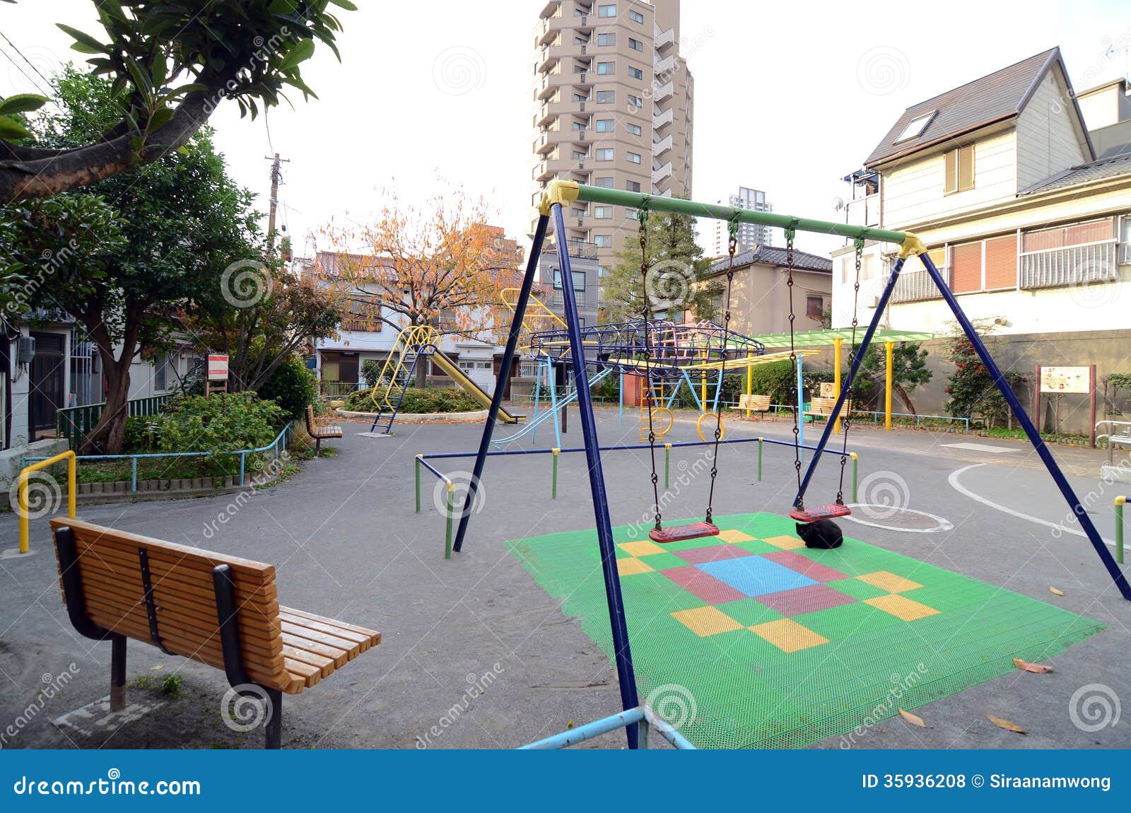 Children Playground in Tokyo City Stock Photo Image of downhill