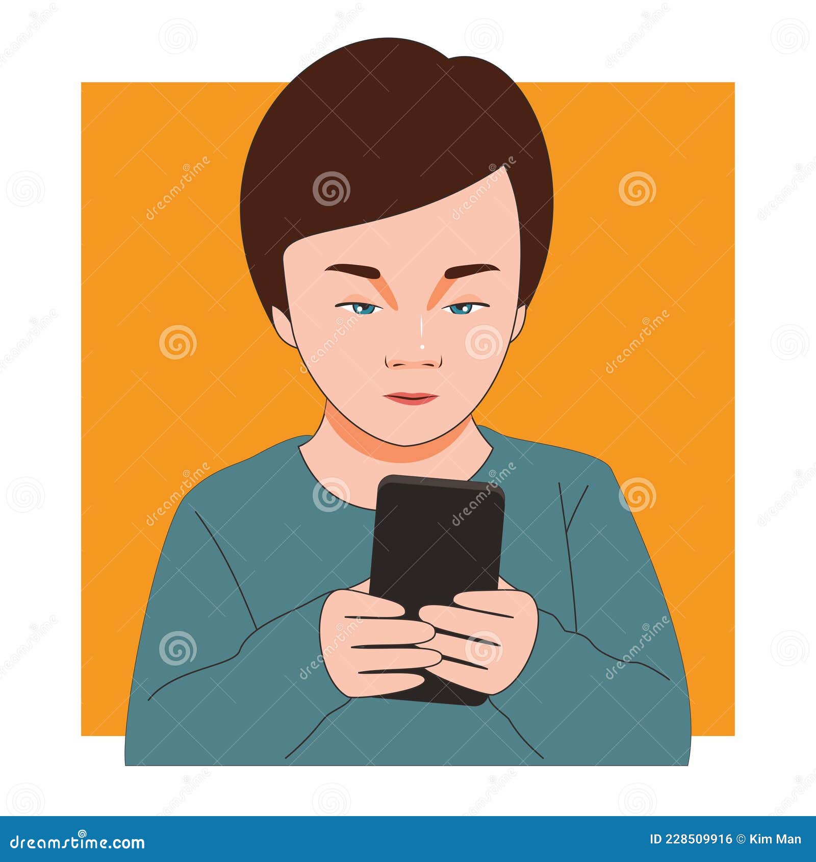 Children Playing Game on Cellphone, Smartphone Game Play Icon Stock Vector  - Illustration of digital, media: 228509916