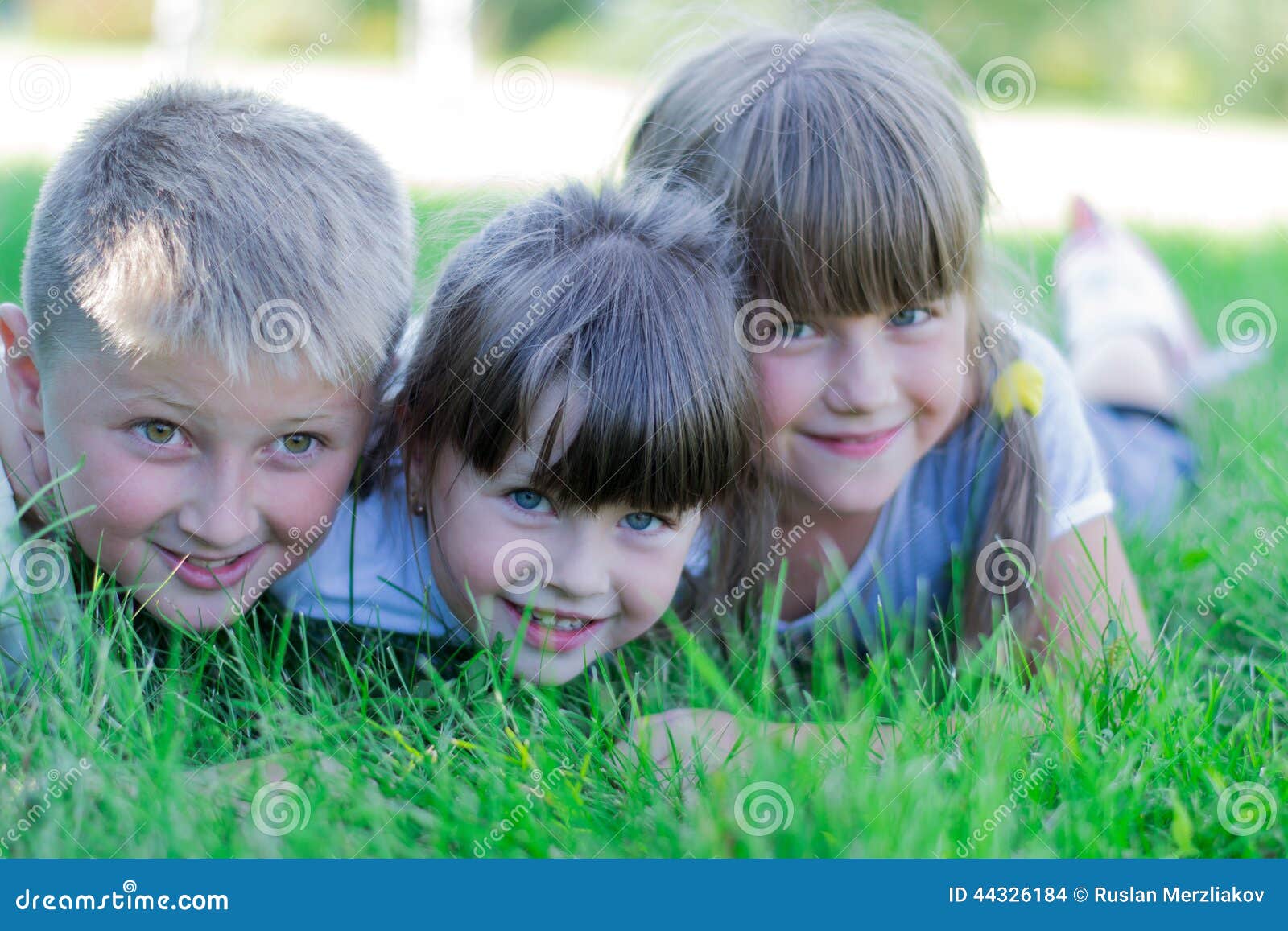 Children Playing on the Grass Stock Photo - Image of friendship, human