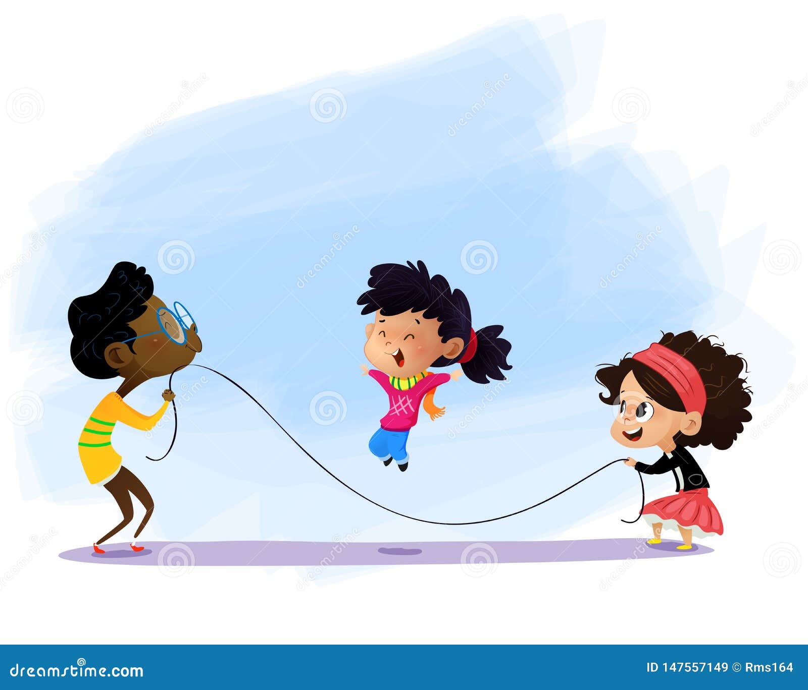 Jumping Rope Cartoon Vector | CartoonDealer.com #76321261