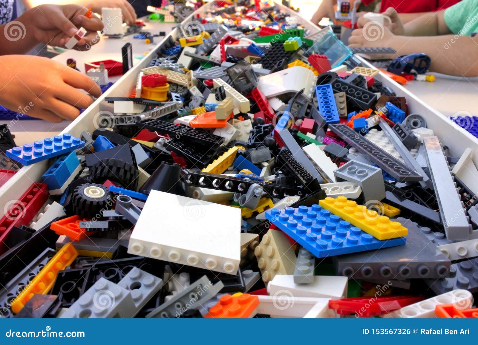 Children Playing with Lego Bricks Editorial Photo Image of business