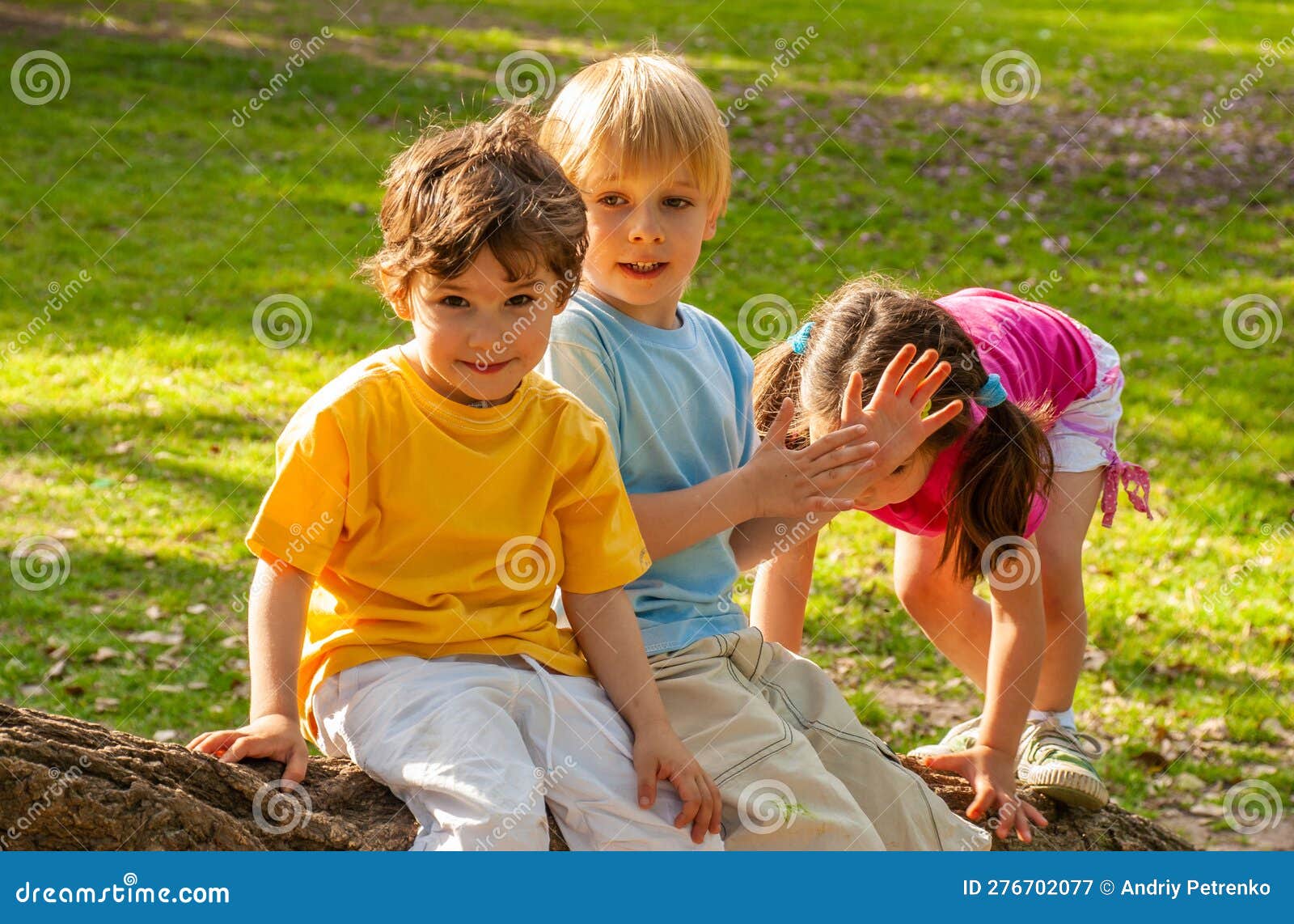 Children Playing in the Park Stock Image - Image of playful, action ...