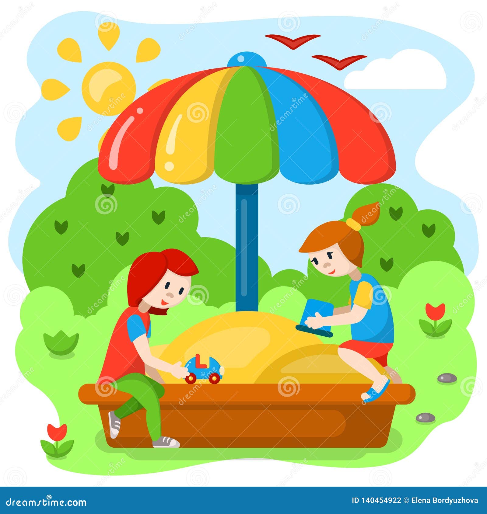 Sandbox Cartoon Icon Vector Illustration | CartoonDealer.com #79643826