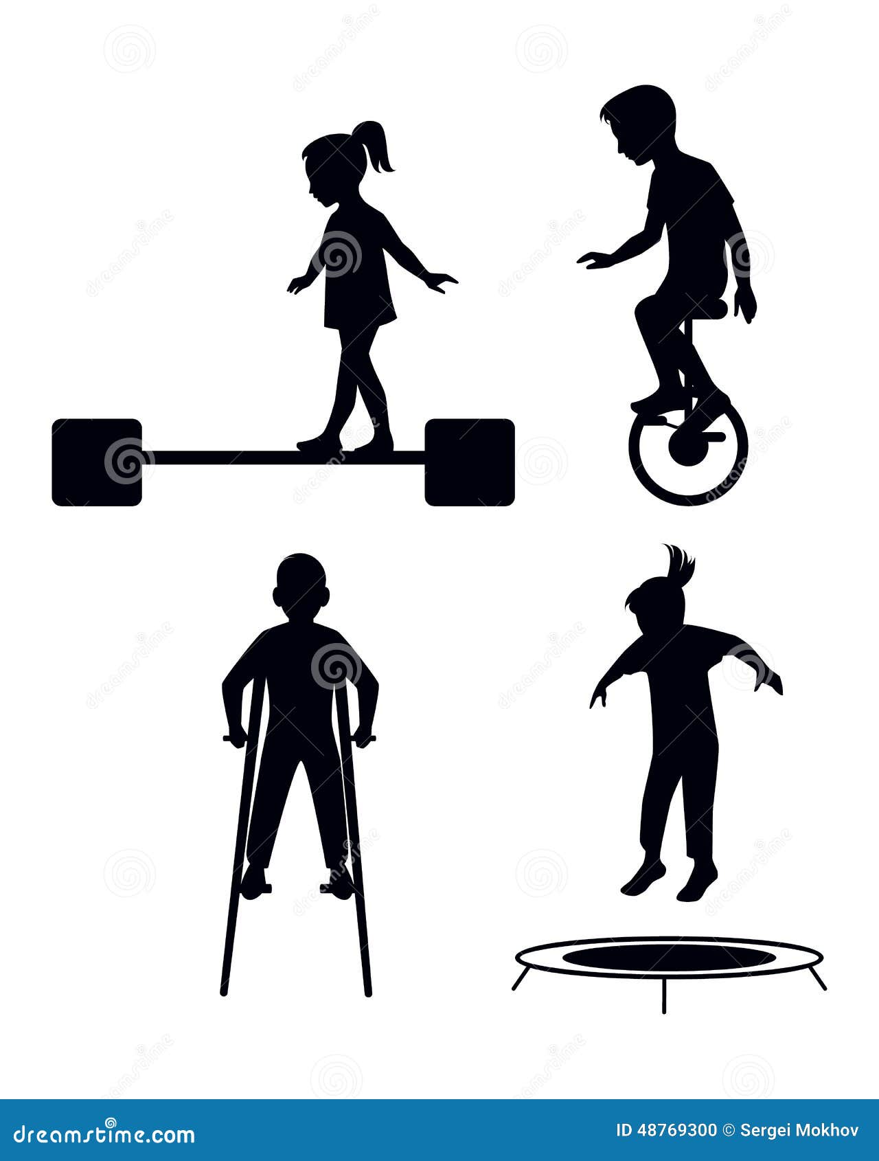 Stilts Clip Art Illustration Vector Isolated 201400989