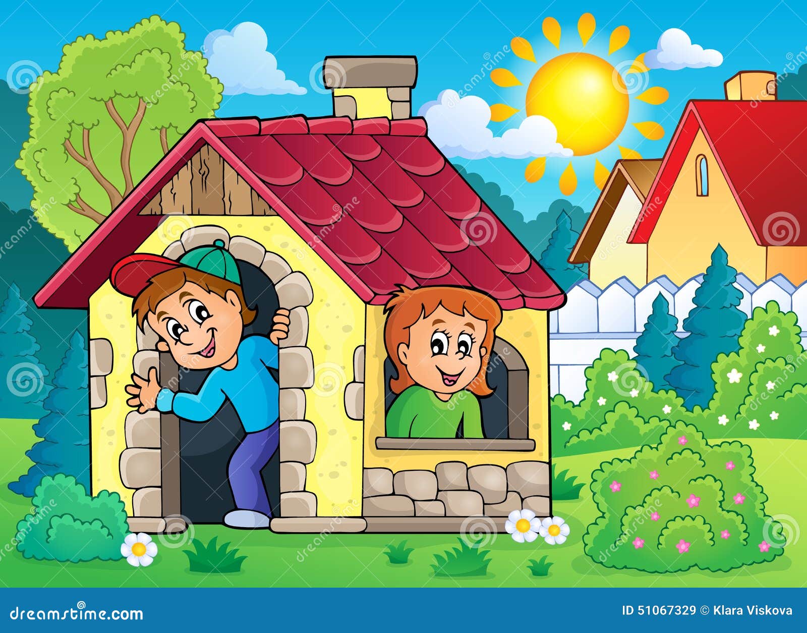 https://thumbs.dreamstime.com/z/children-playing-small-house-theme-eps-vector-illustration-51067329.jpg