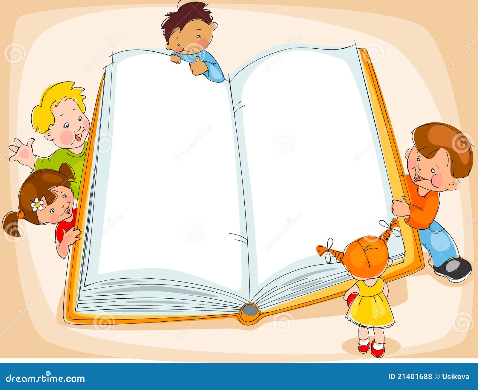 Children Reading Book Royalty Free Stock Photos - Image: 21401688