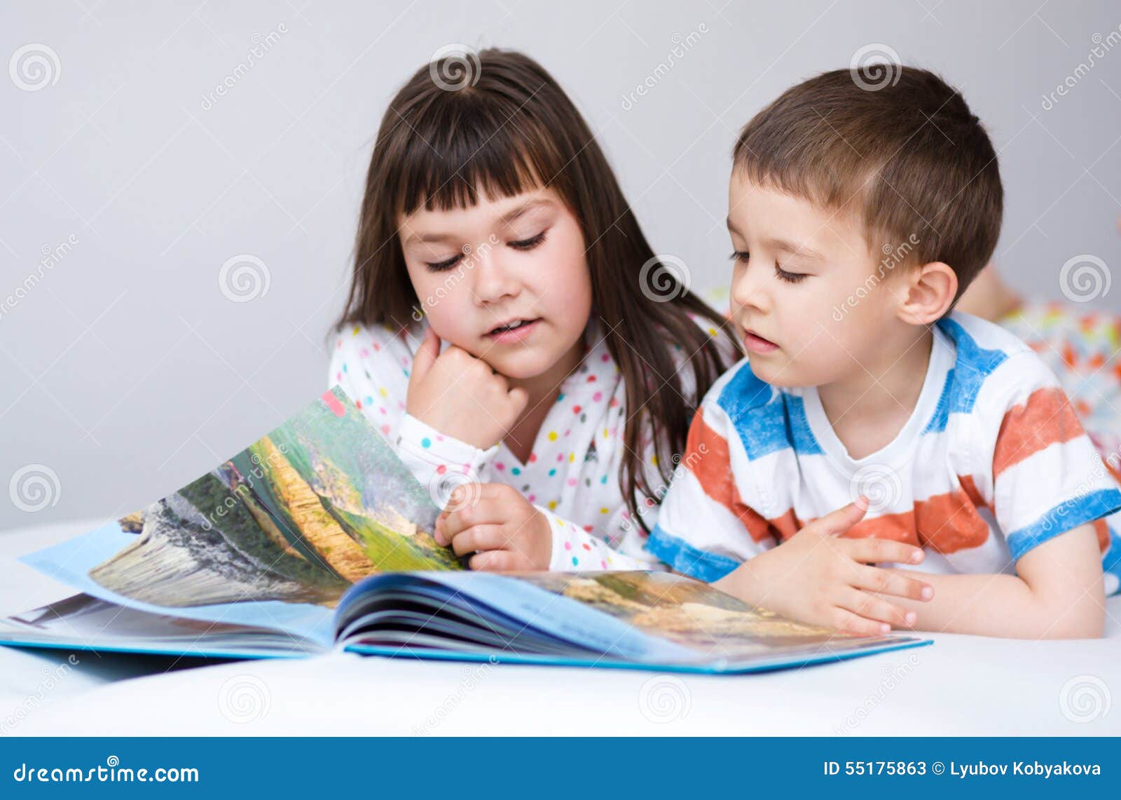 Children is reading book editorial stock photo. Image of education