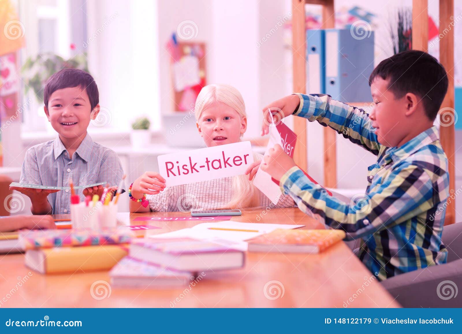 children-reading-english-words-from-sheets-of-paper-stock-image-image-of-laptop-standing