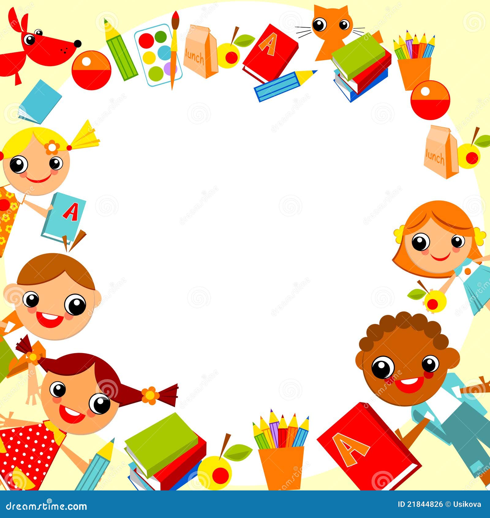 Children's background stock vector. Illustration of colorful - 21844826