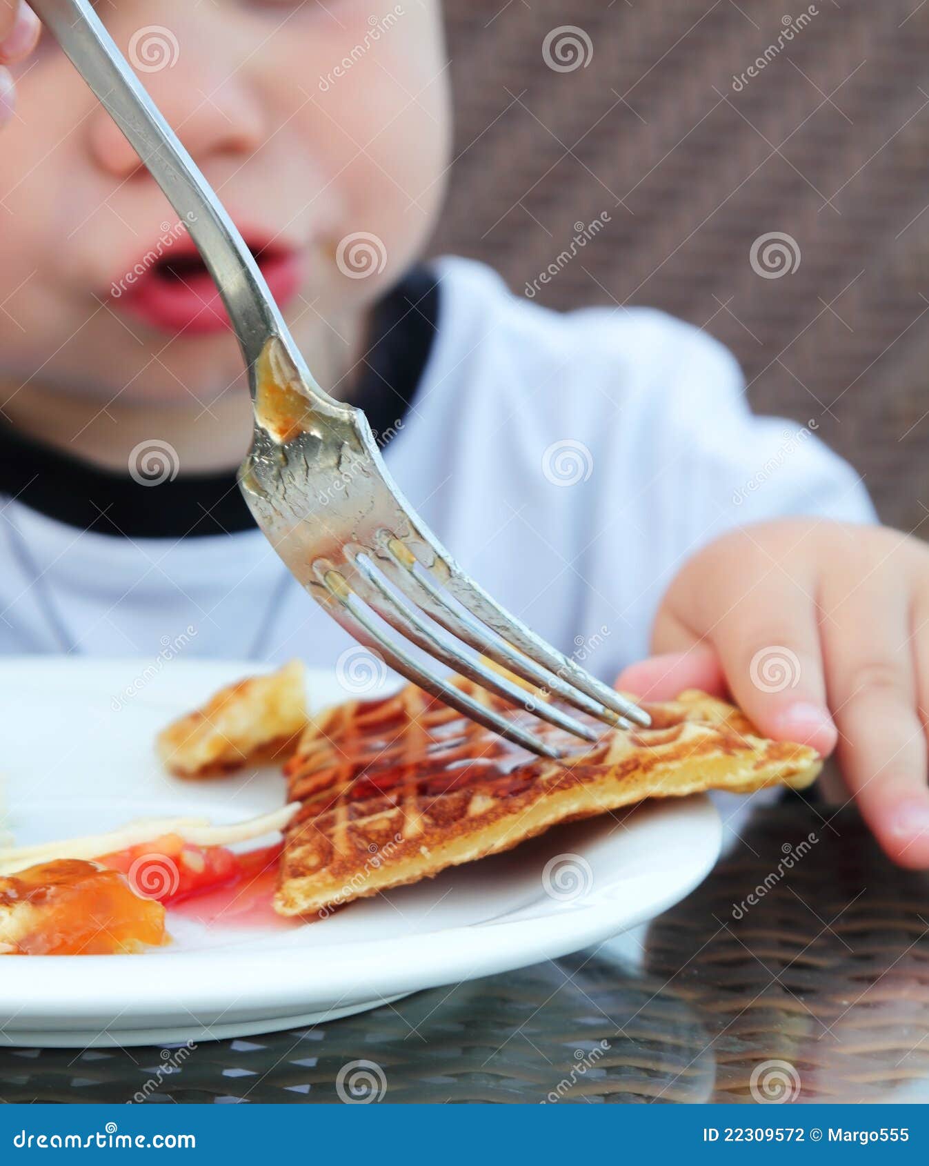 Children's breakfast stock photo. Image of strawberry - 22309572