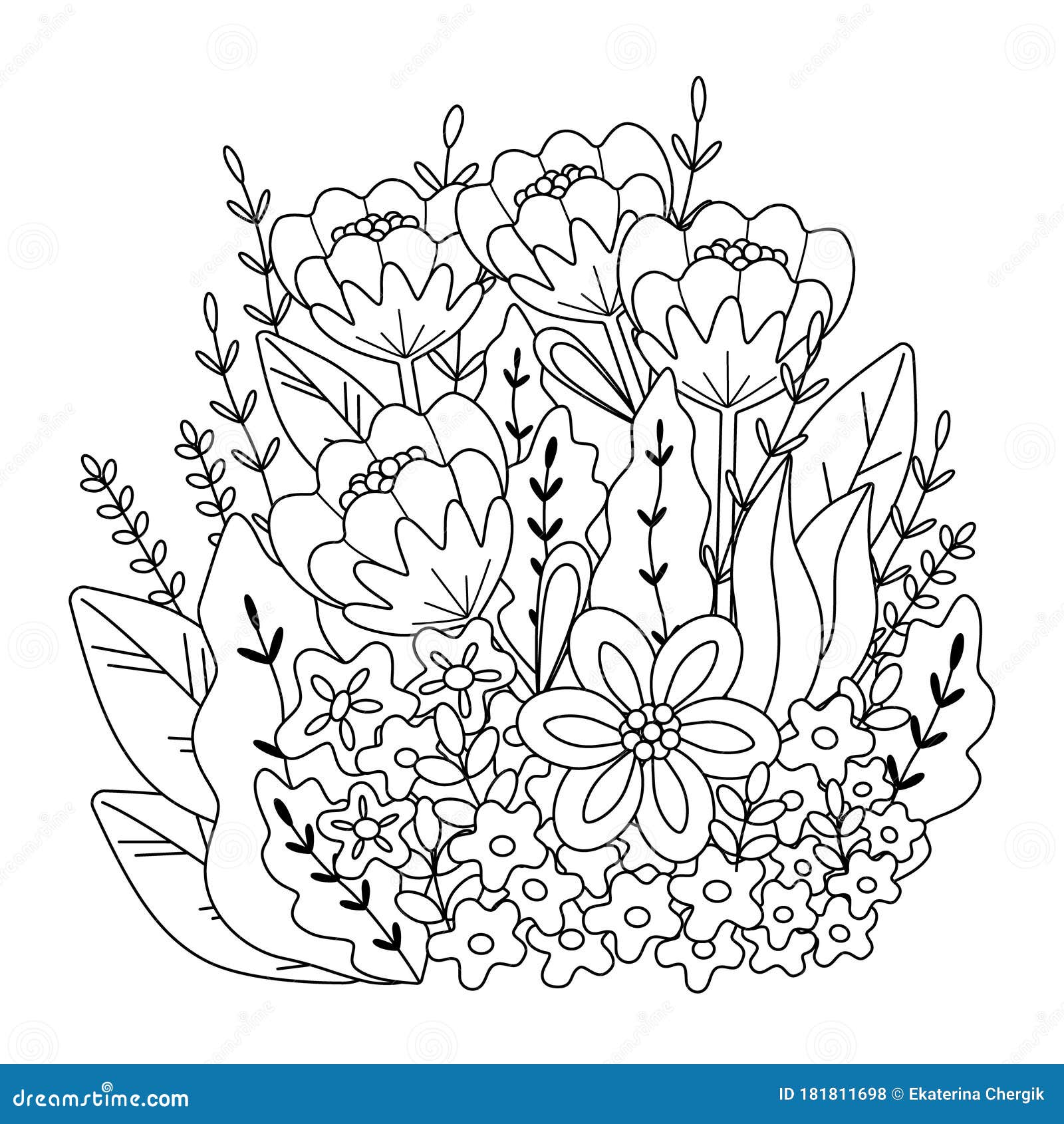 simple grass coloring pages