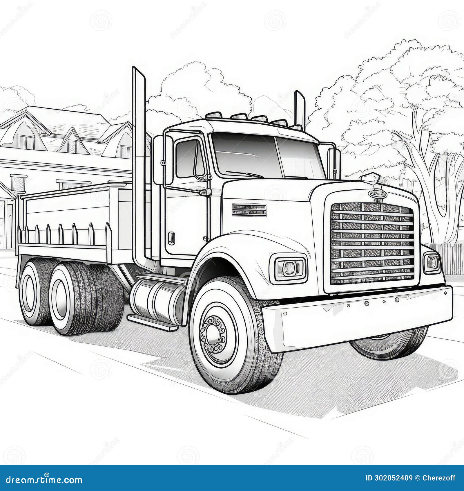 Excavator Coloring Page For Kids. A Coloring Worksheet For Kindergarten