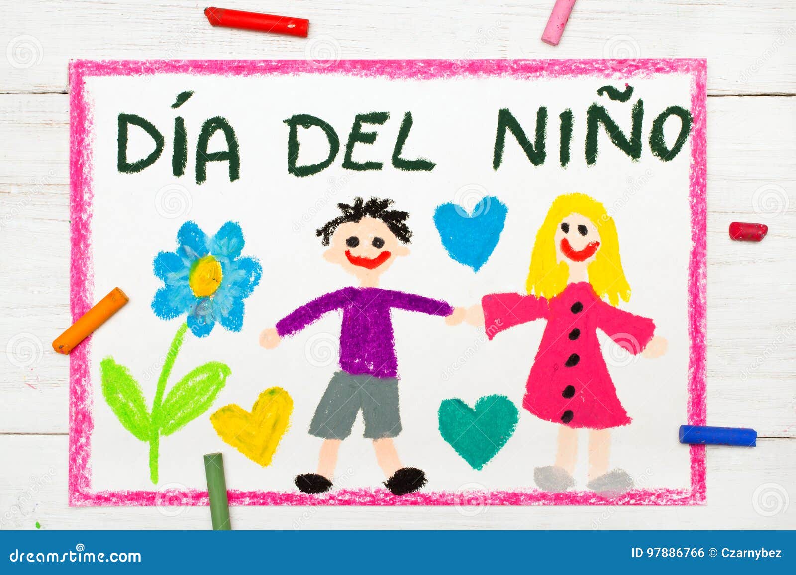 children`s day card with spanish words children`s day