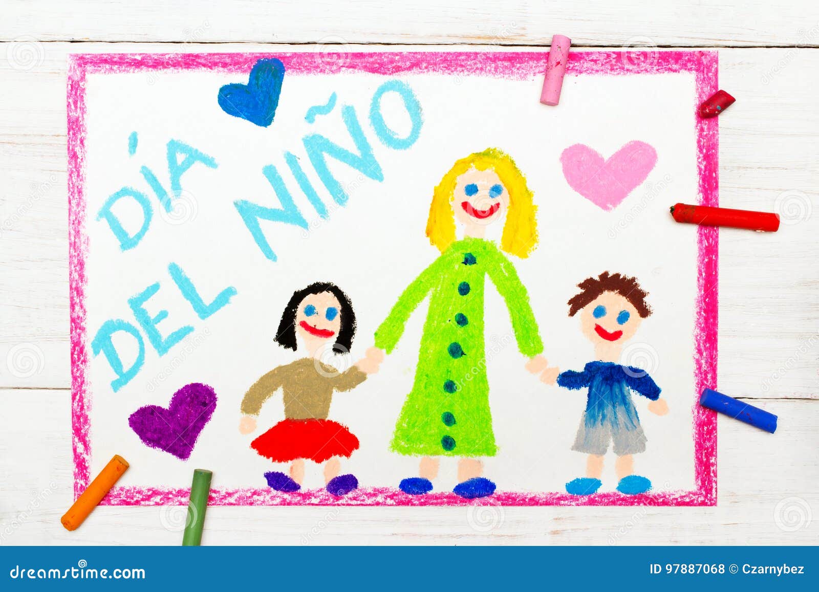 children`s day card with spanish words children`s day