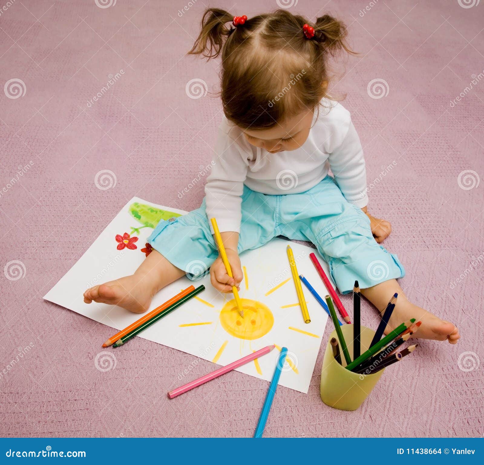 Children s drawing stock photo. Image of sheet, drawing - 11438664