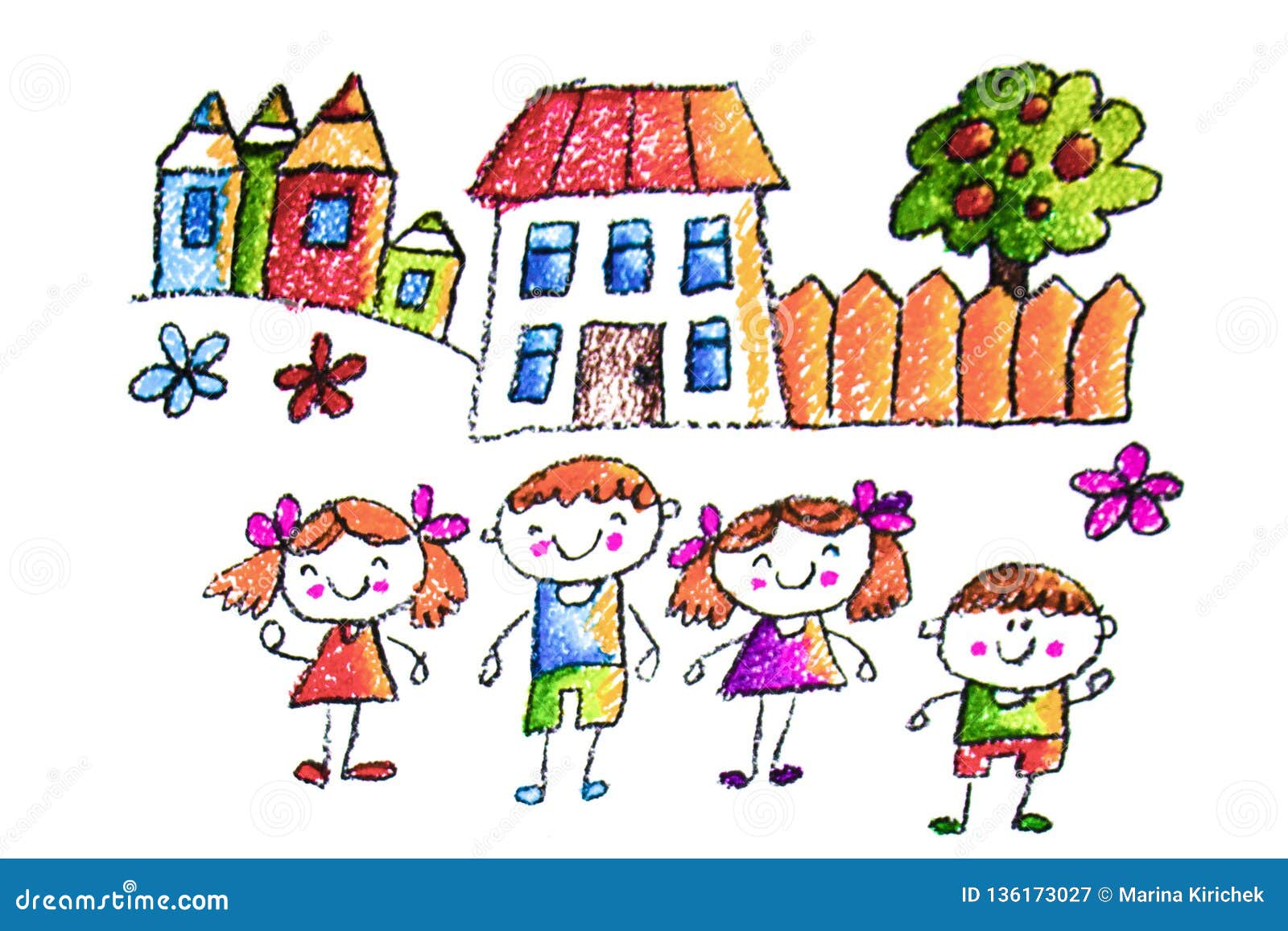 Children`s Drawing Pencils. Stock Photo - Image of daycare, colorful:  81853112