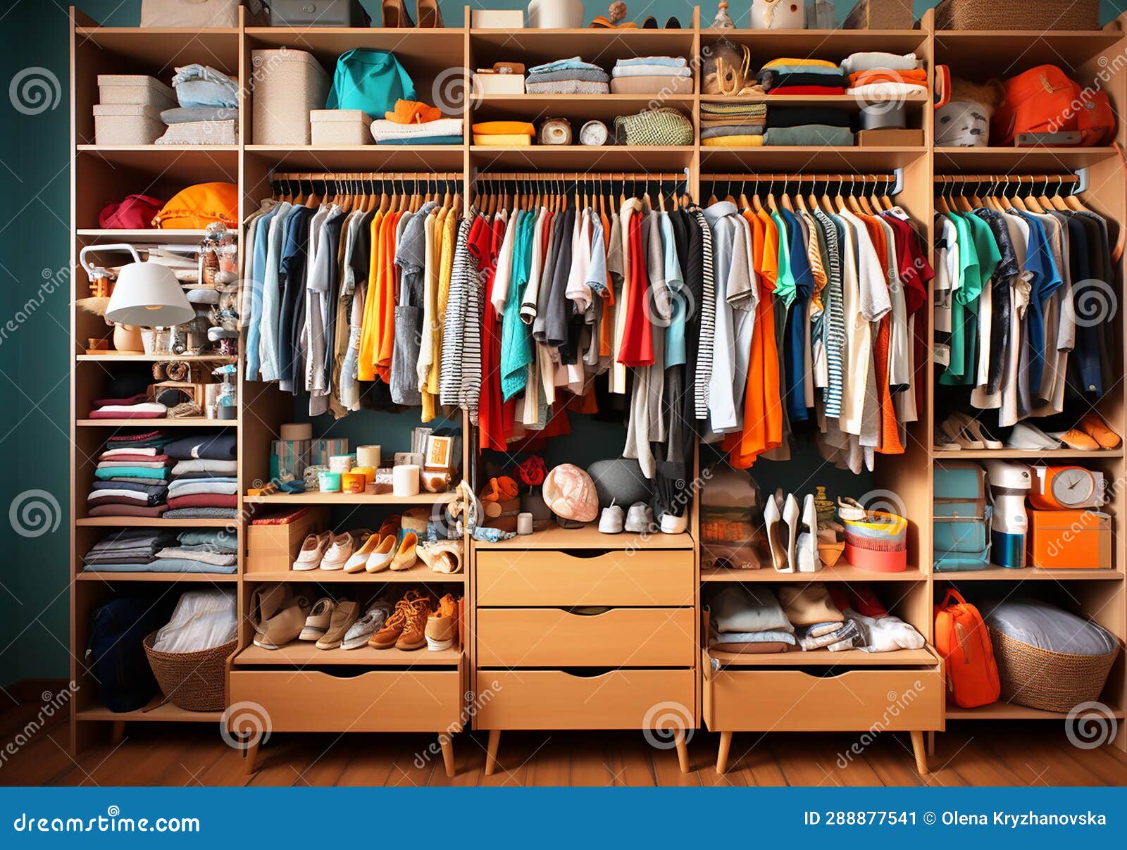 Children S Dressing Room, Clothes Storage Organization.Generative AI