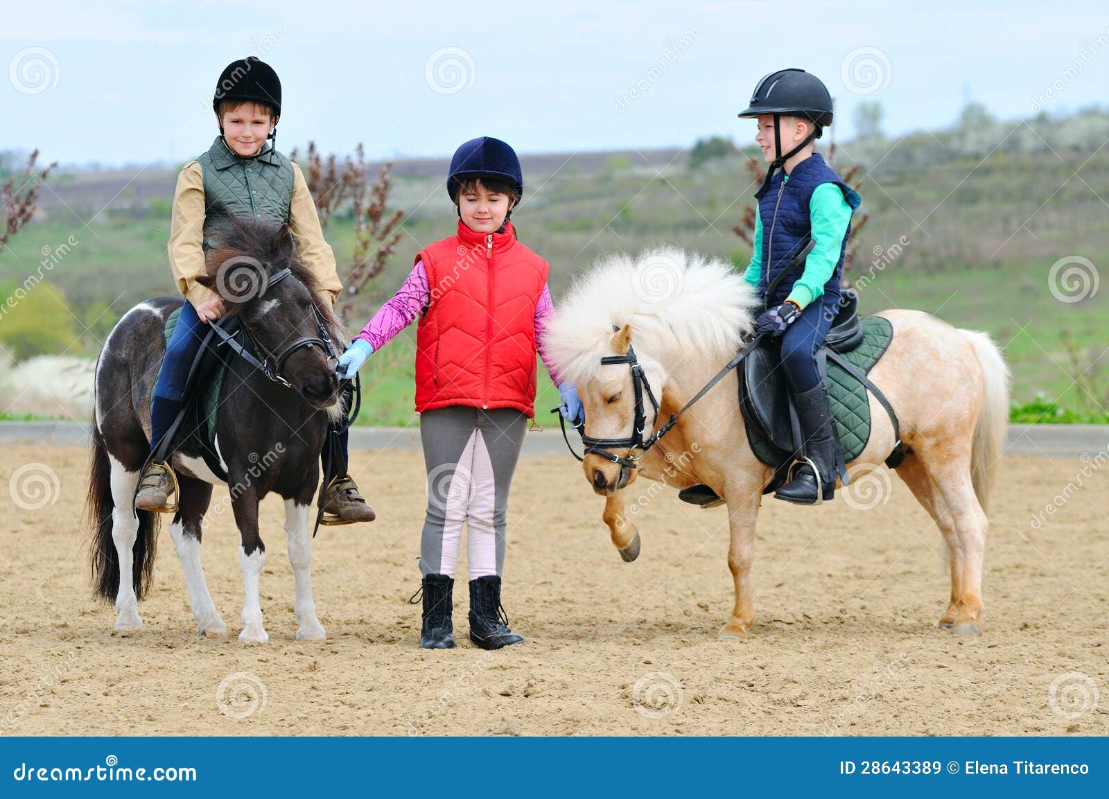 Children s equestrian stock image. Image of caucasian 28643389