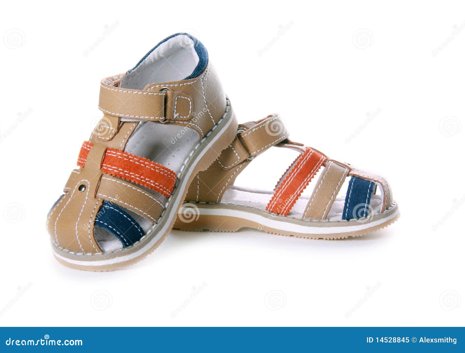 Children's footwear stock image. Image of brown, summer 14528845
