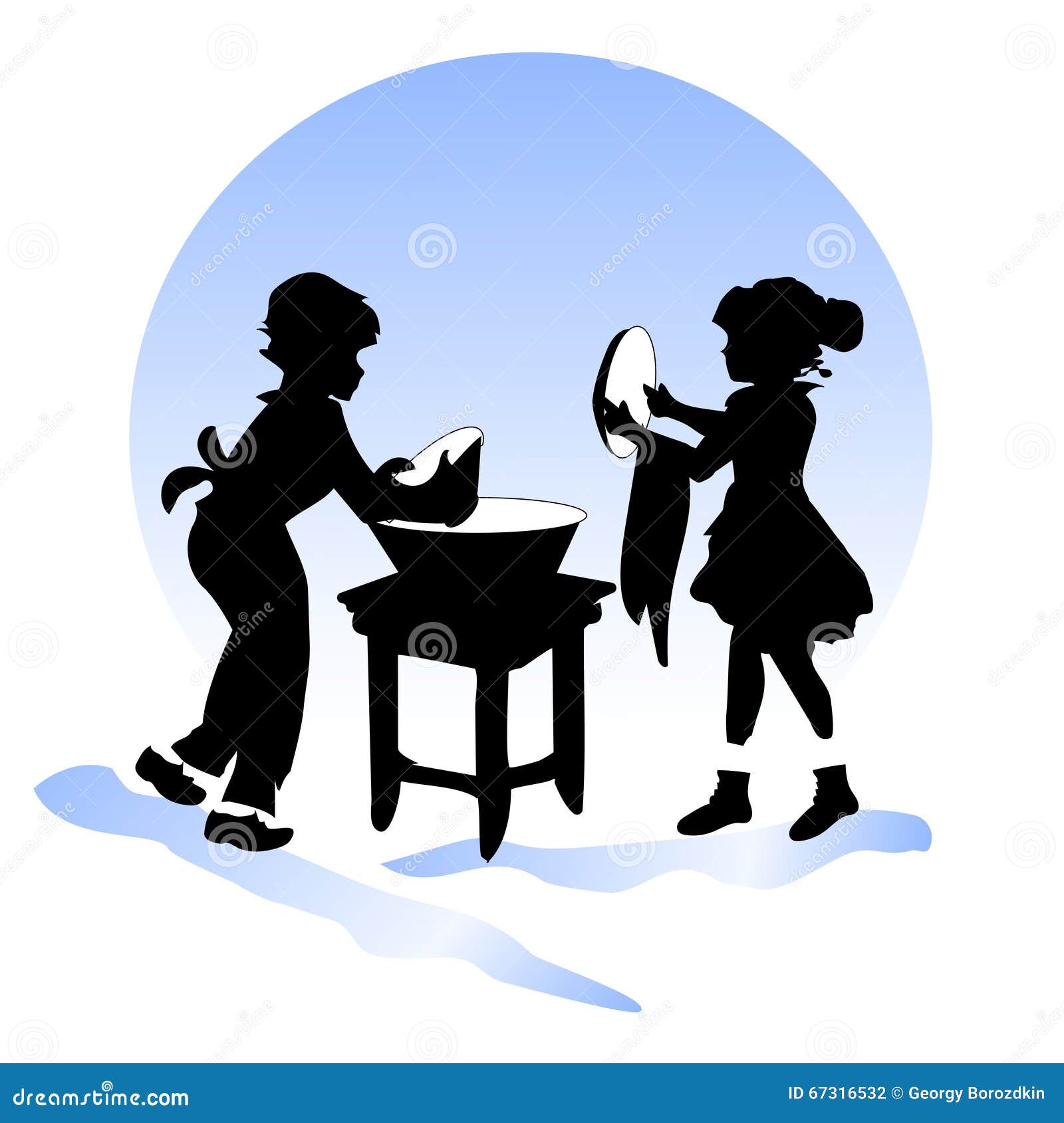 https://thumbs.dreamstime.com/z/children-s-friendship-boy-girl-wash-dishes-silhouettes-washing-67316532.jpg