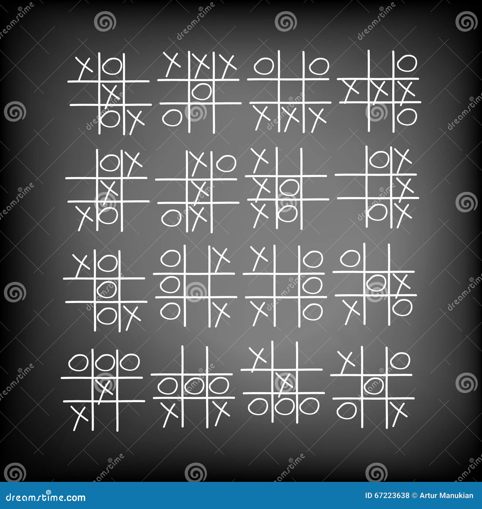 Tic Tac Toe Blackboard - Free Play & No Download