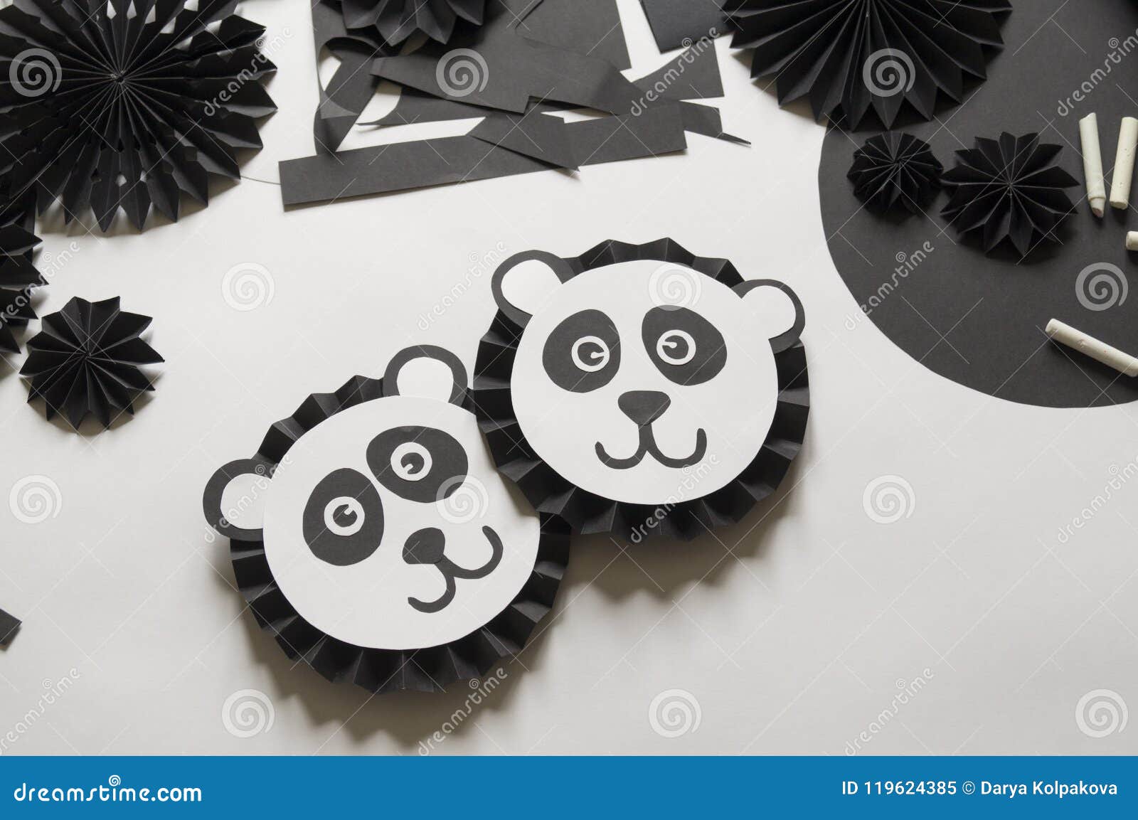 Baby Made Panda, Baby Panda and Sun from Plasticine, Colorful Modeling Clay  and Sculpting Funny Animals . Home Education Game Stock Image - Image of  love, child: 228023993