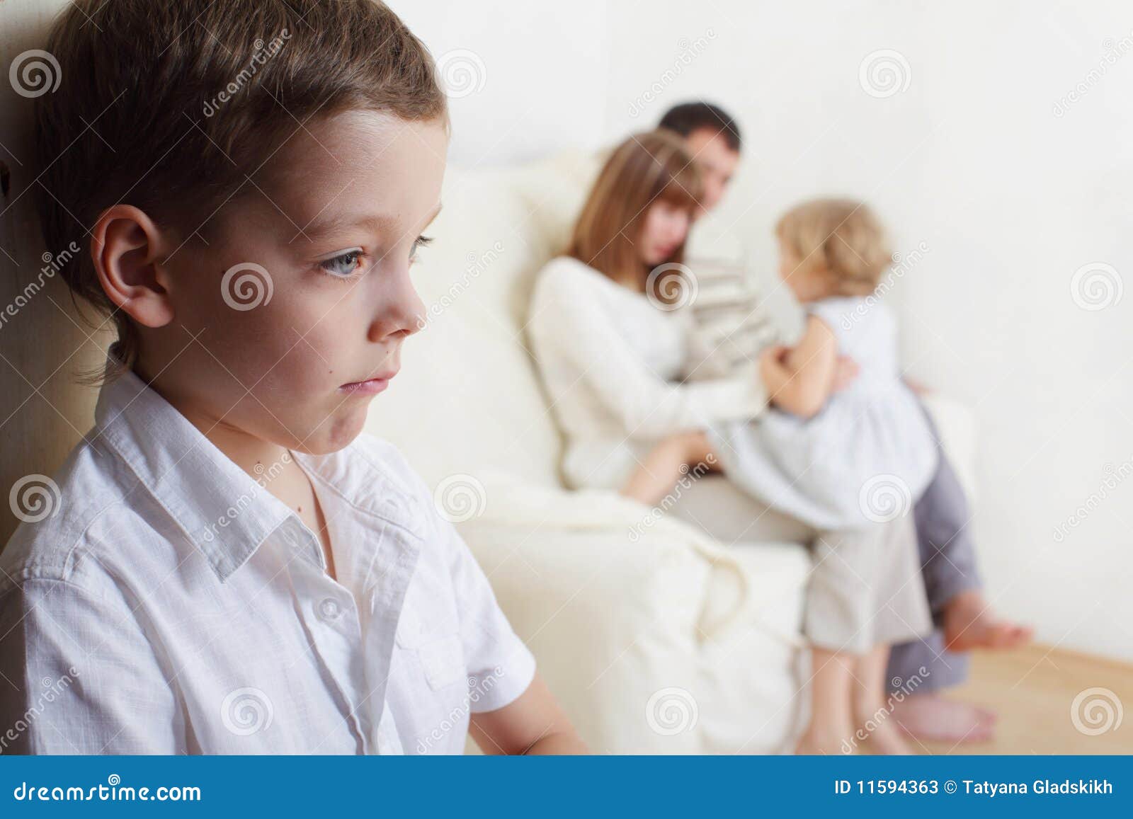 Children s jealousy stock image. Image of adult