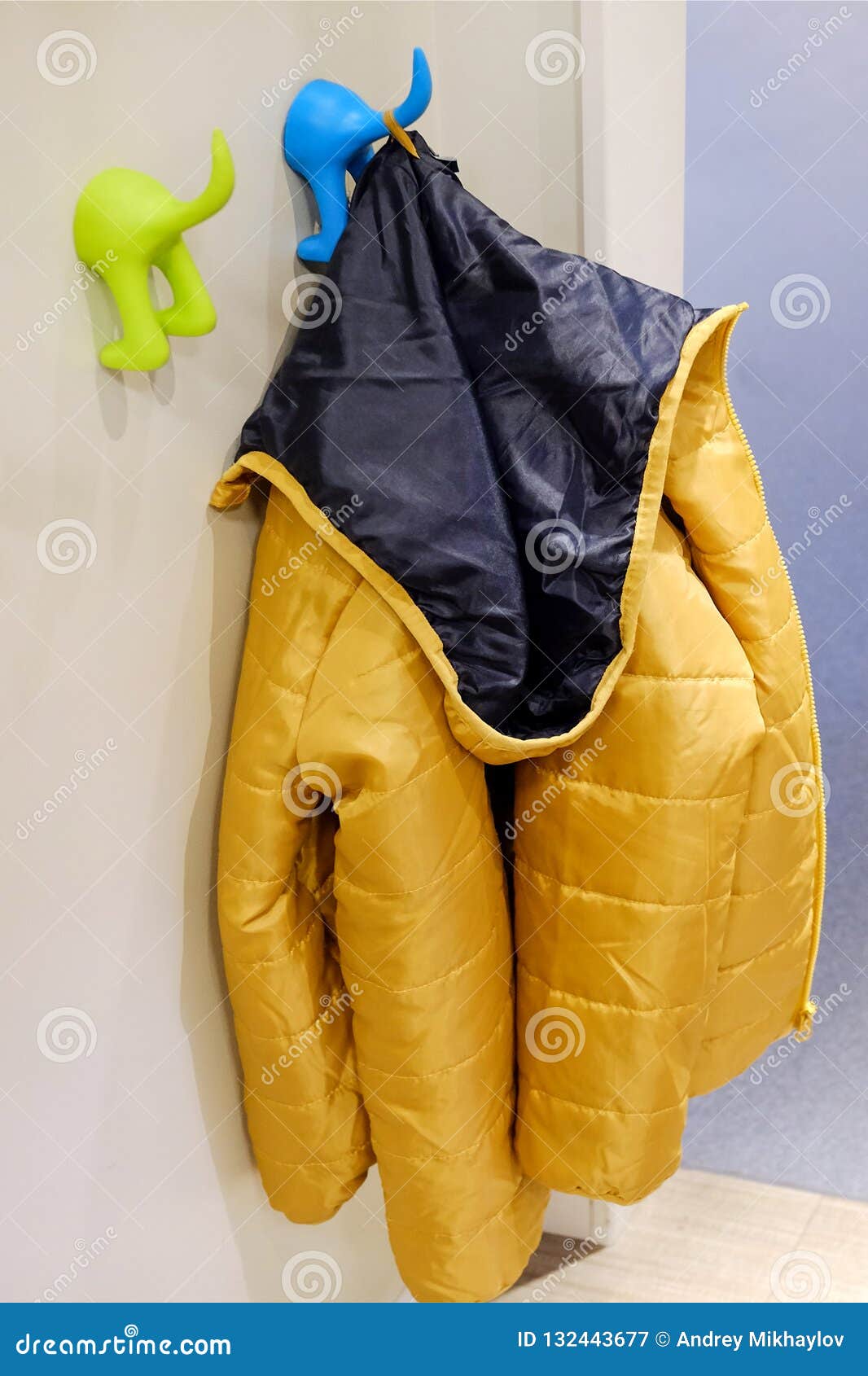 Children`s Outerwear on the Hanger. Windbreakers, Jackets for Walks in