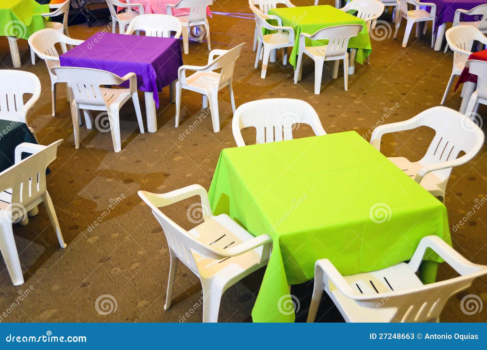 Children S Party Chairs and Tables Stock Image Image of small