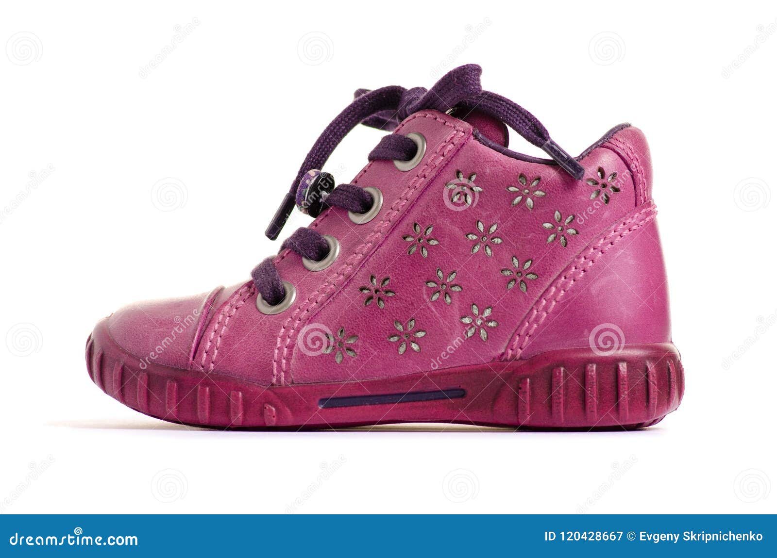 Children`s pink shoe stock image. Image of female, design - 120428667