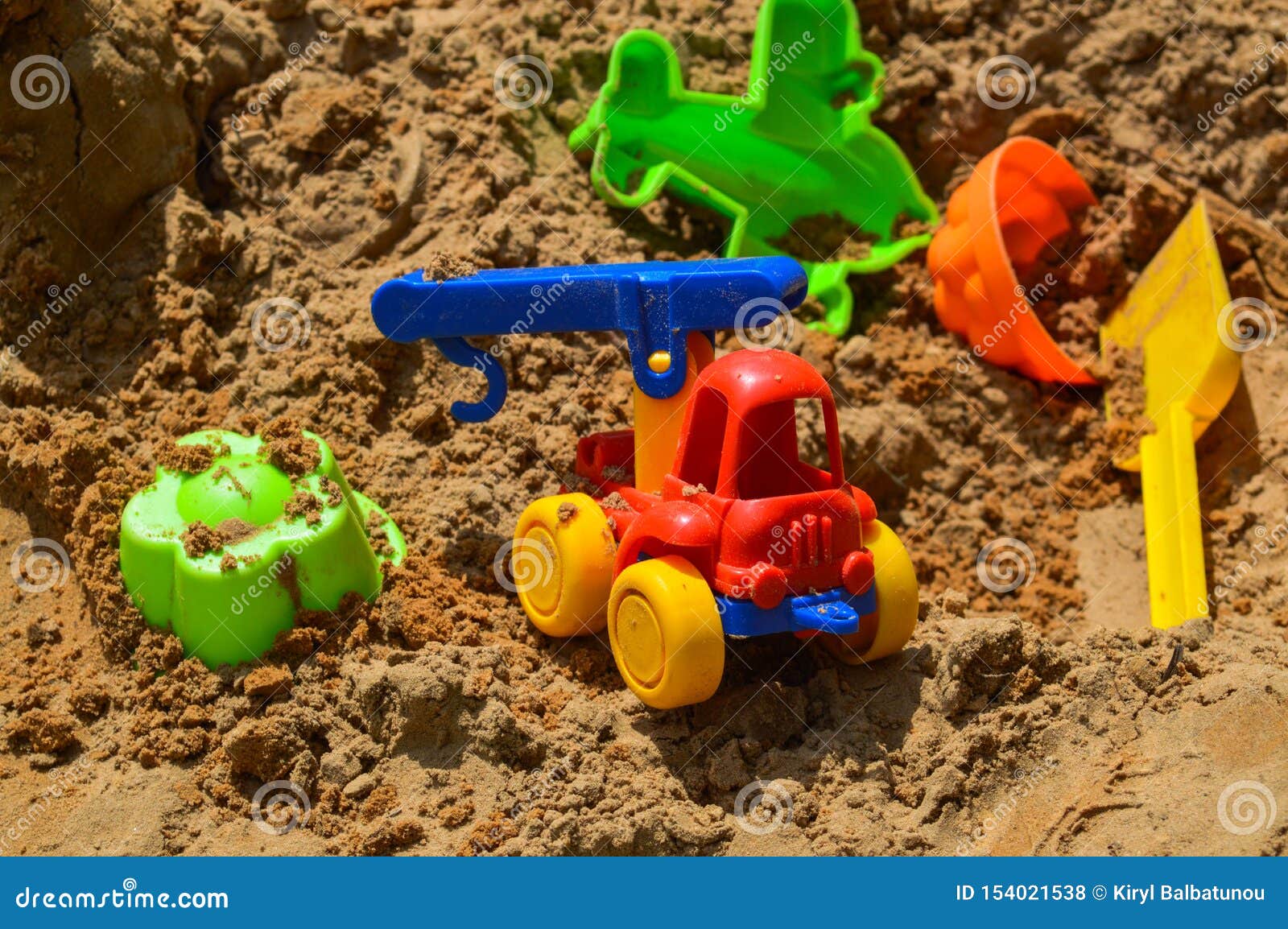 Children S Sandbox On The Playground For Games With Toys For