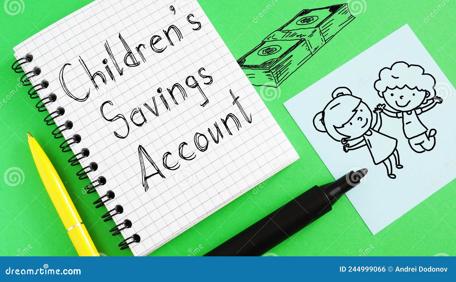 Children S Savings Account is Shown on the Photo Using the Text Stock