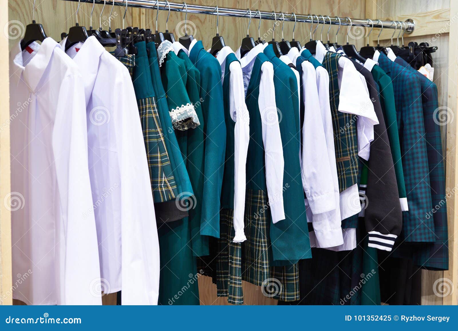 Children`s school clothing stock image. Image of fashion 101352425