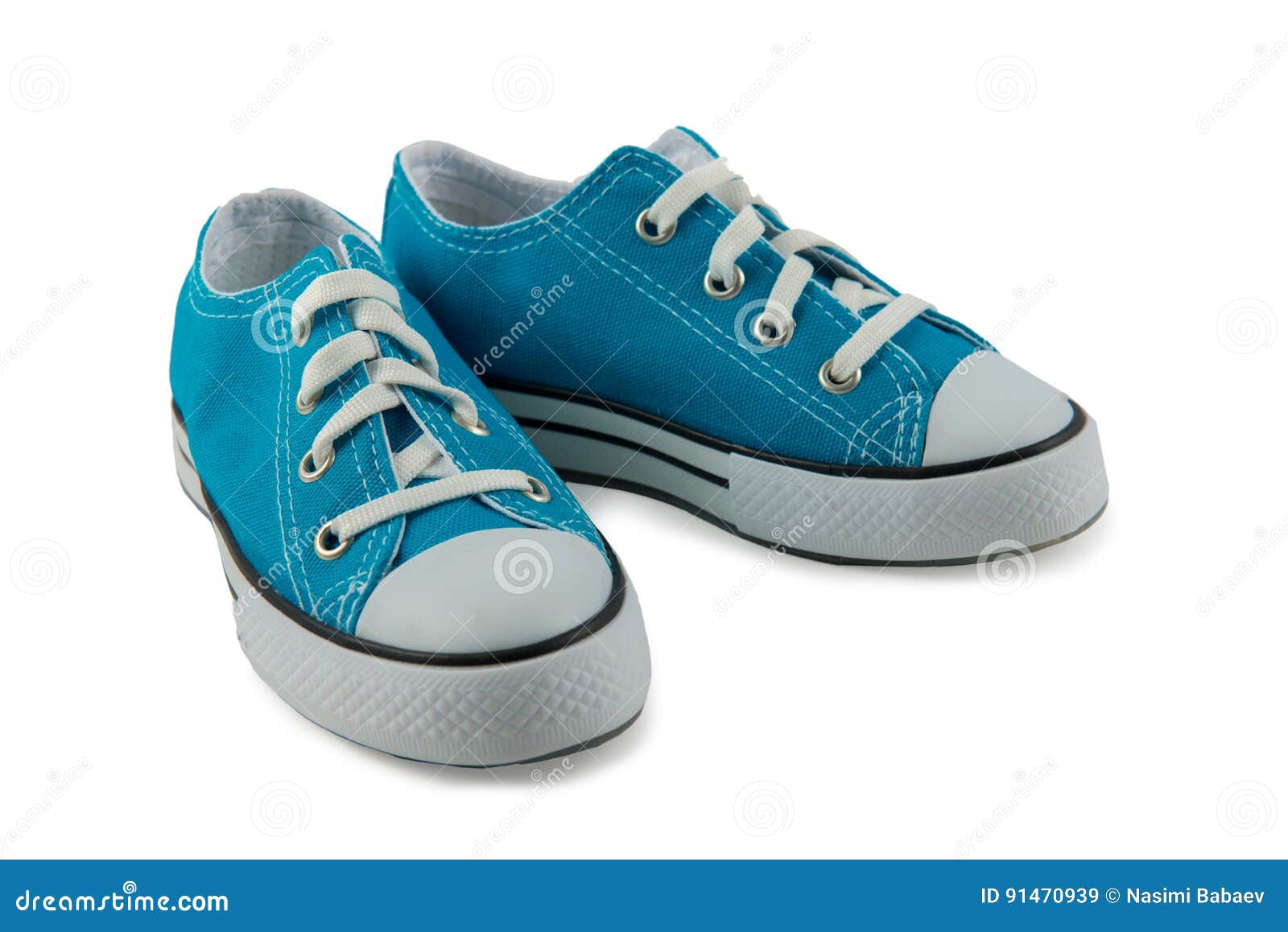 Children`s Sneakers Isolated on a White Background Stock Image - Image ...