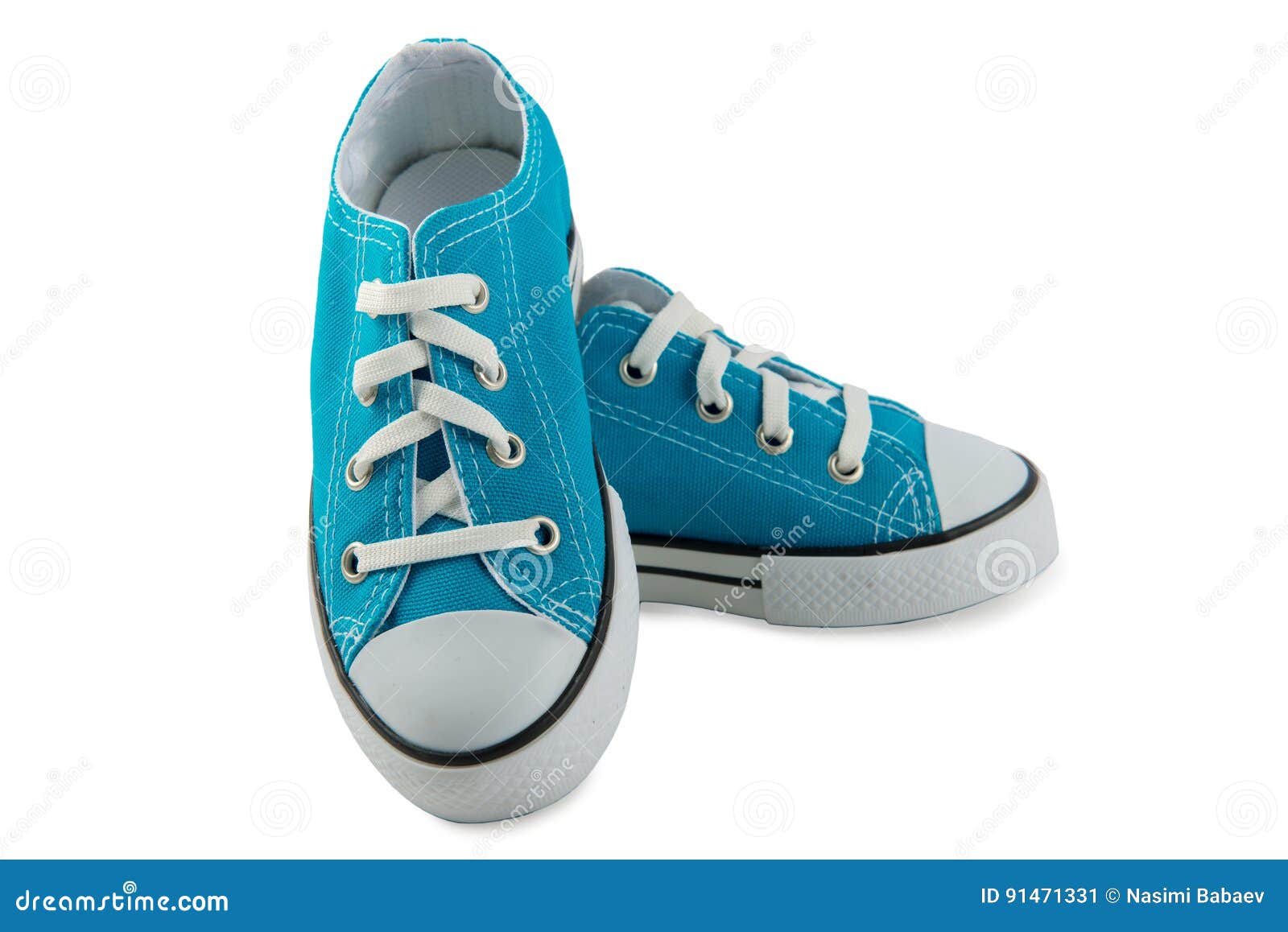 Children`s Sneakers Isolated on a White Background Stock Image - Image ...