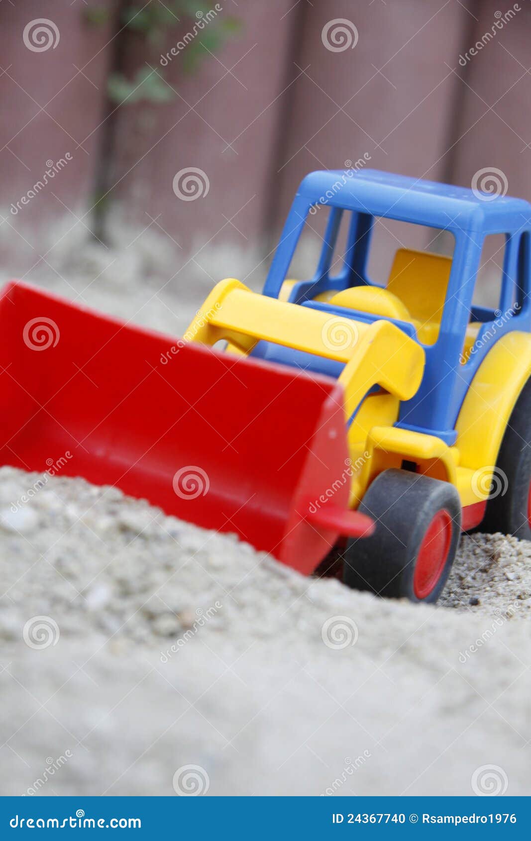 children's toy, an excavator
