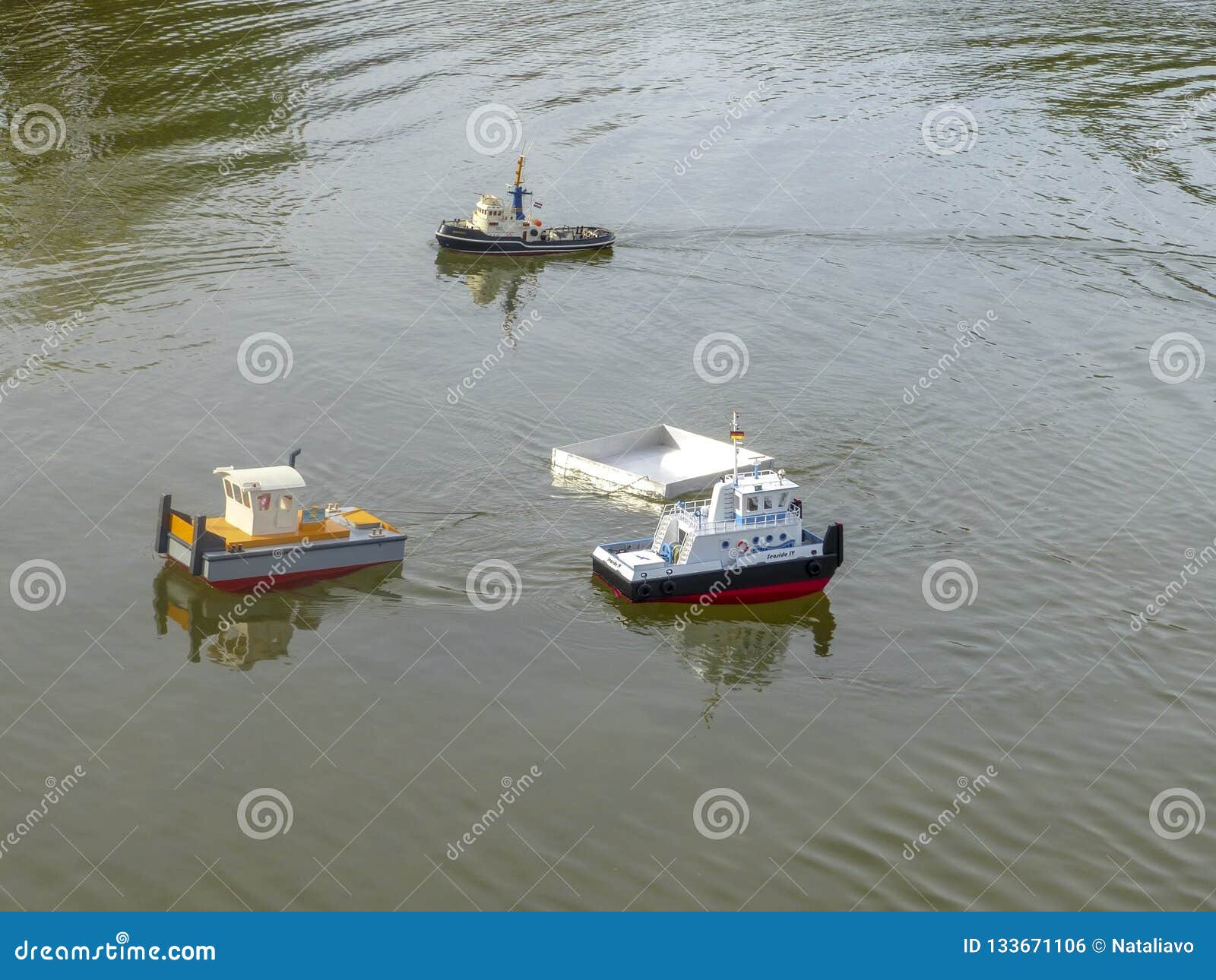 toy ship in water