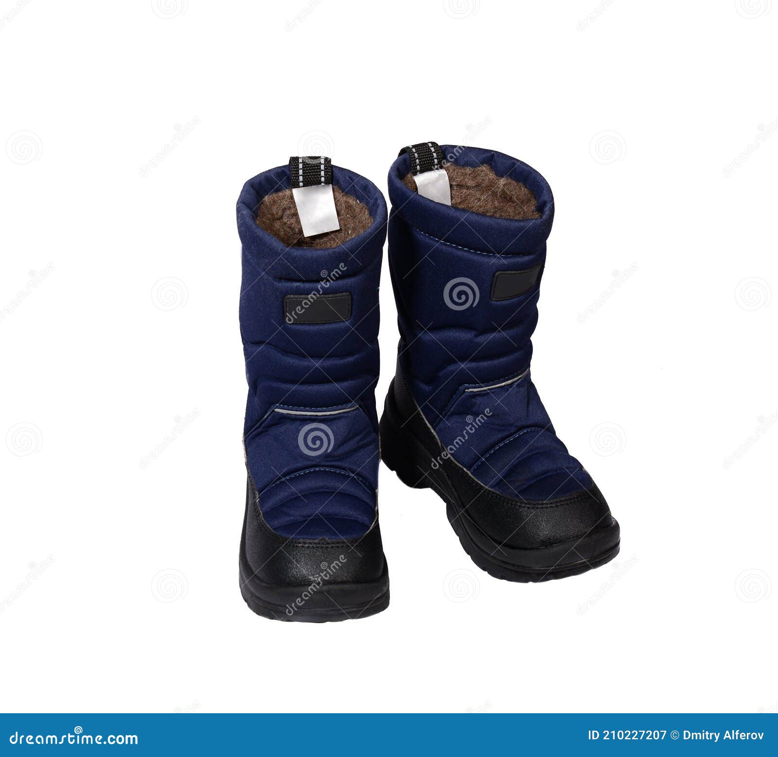 Children S Waterproof Winter Boots. Isolated on White Background Stock