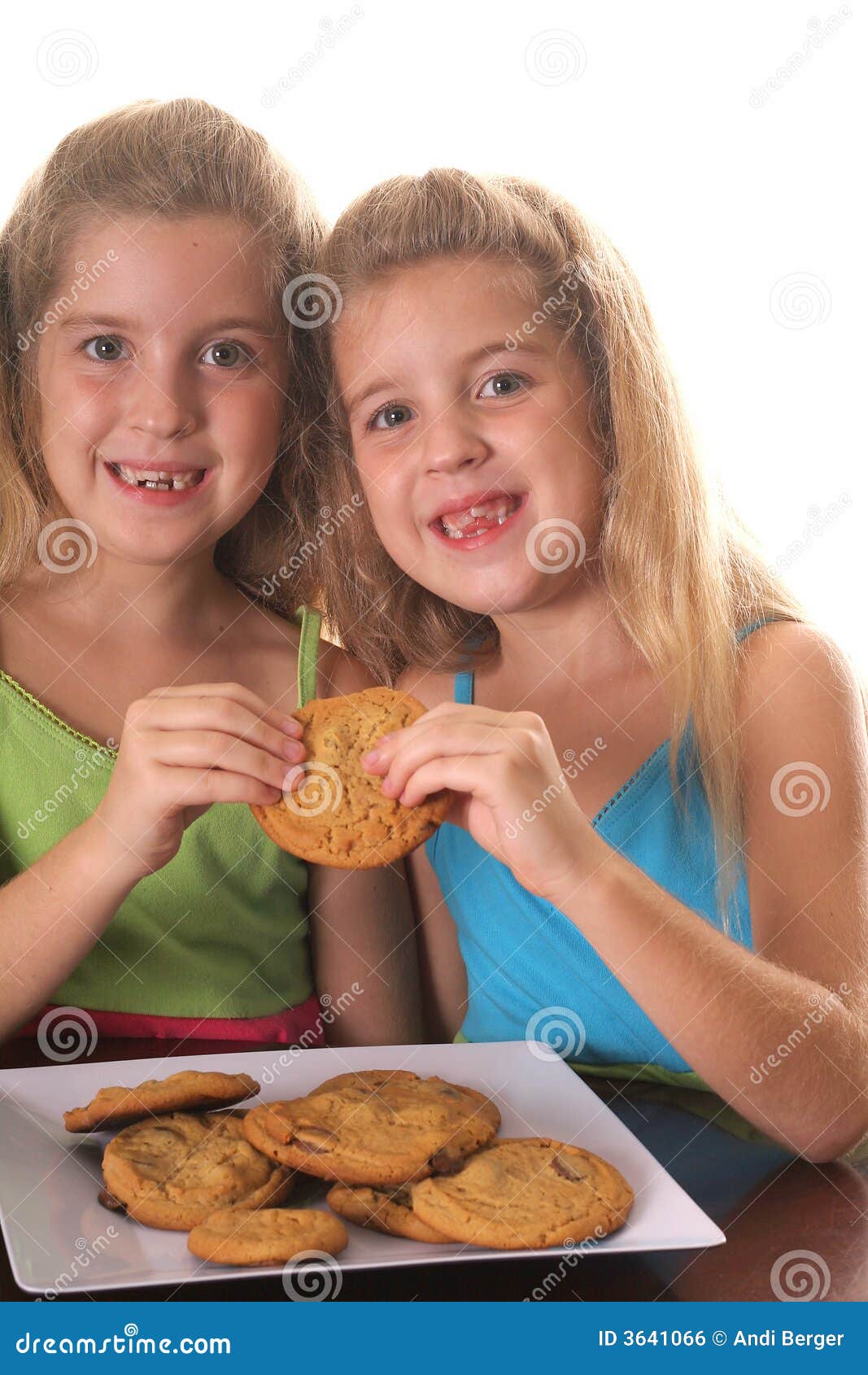 Children sharing a cookie stock photo. Image of beautiful - 3641066