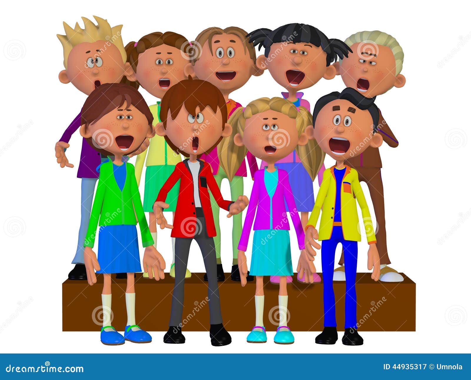Children Singing Children Chorus Stock Illustration Image 44935317
